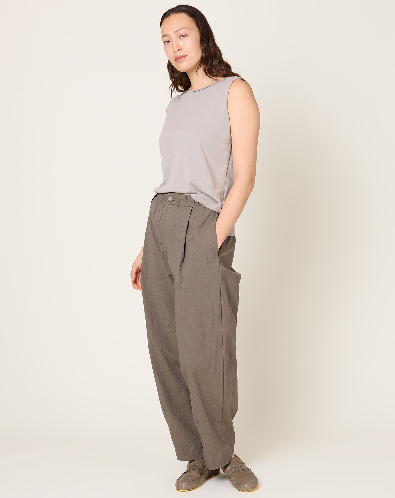 Lauren Manoogian Taper Trousers in Granite
