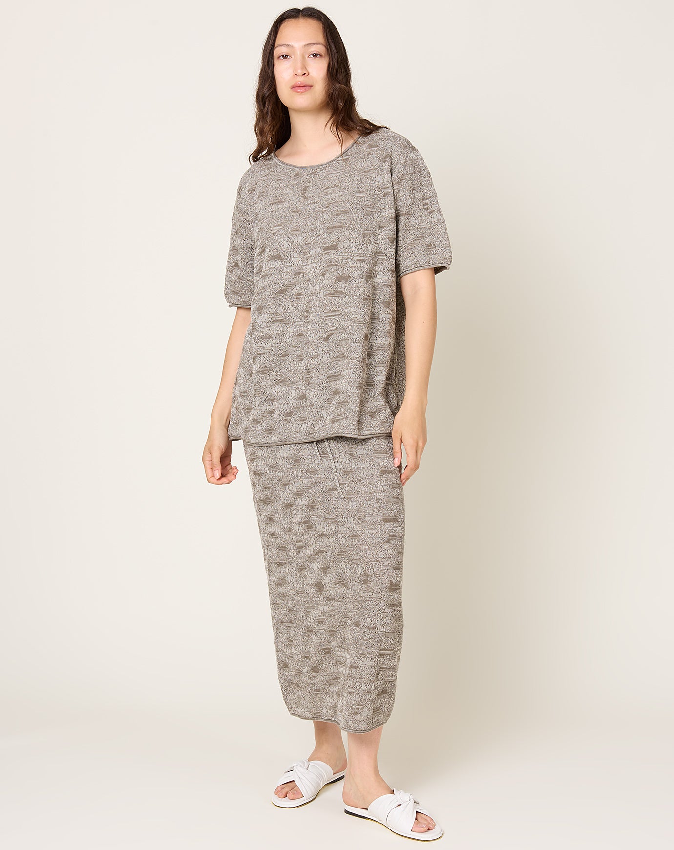 Lauren Manoogian Terra Tee in Rock Marl