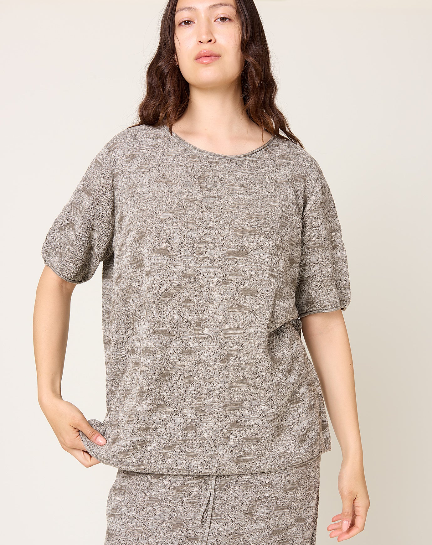 Lauren Manoogian Terra Tee in Rock Marl
