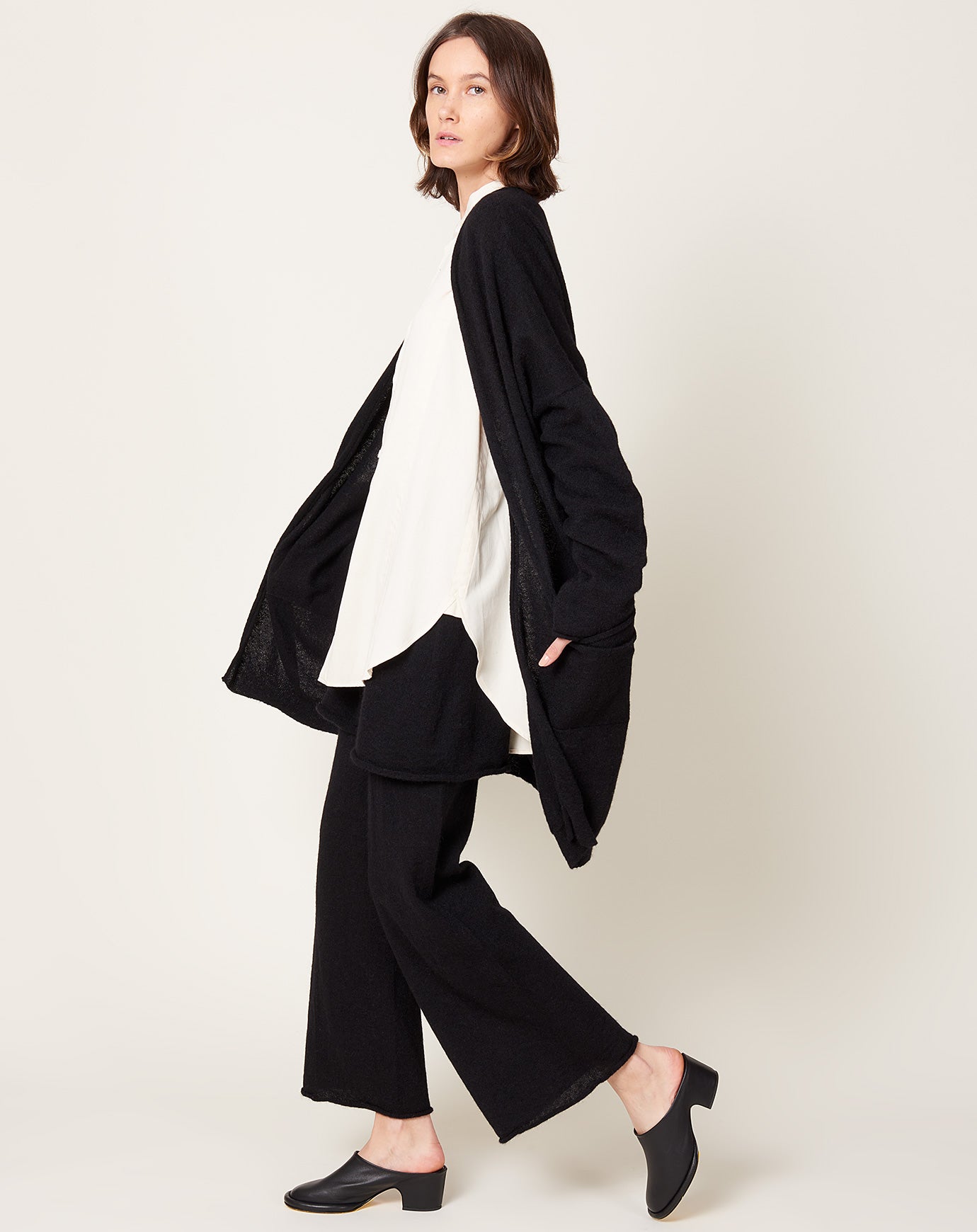 Lauren Manoogian Wide Cardigan in Black