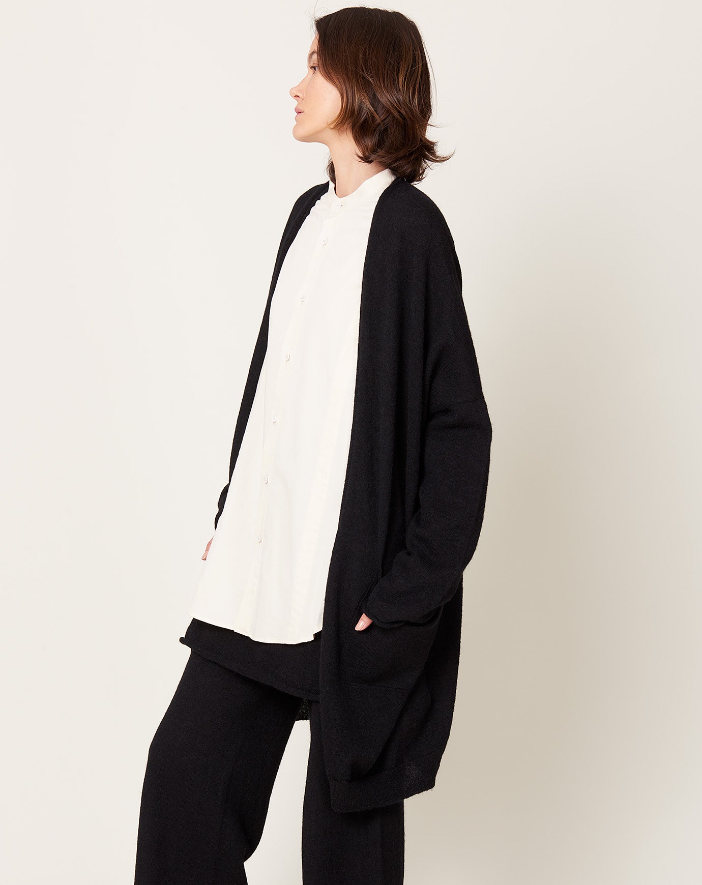 Lauren Manoogian Wide Cardigan in Black