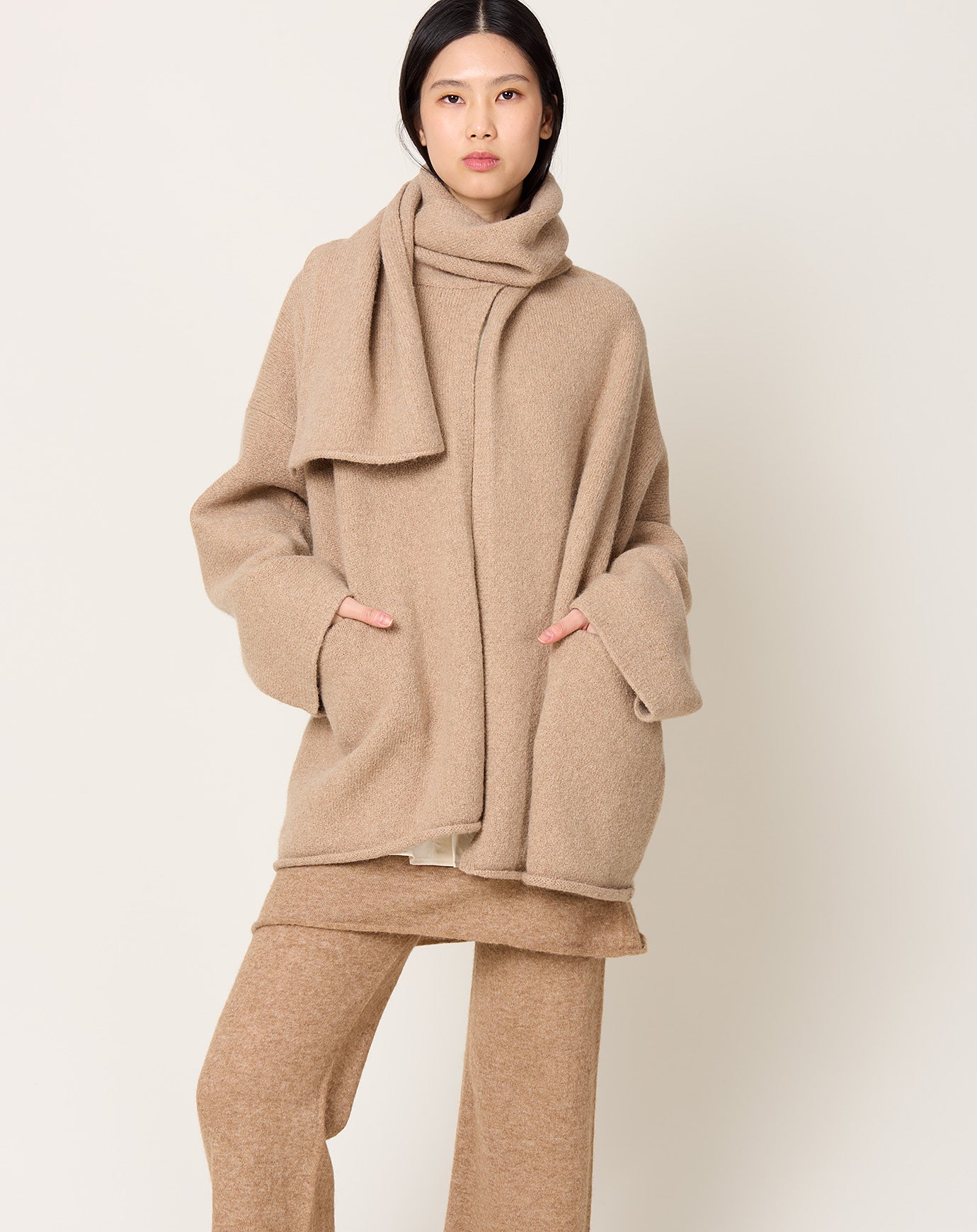 Lauren Manoogian Wrap Coat in Camel