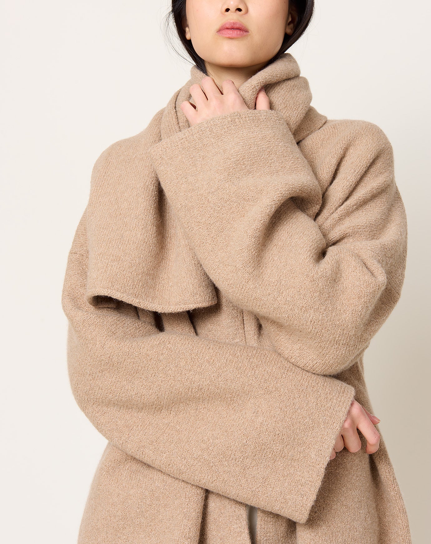 Lauren Manoogian Wrap Coat in Camel