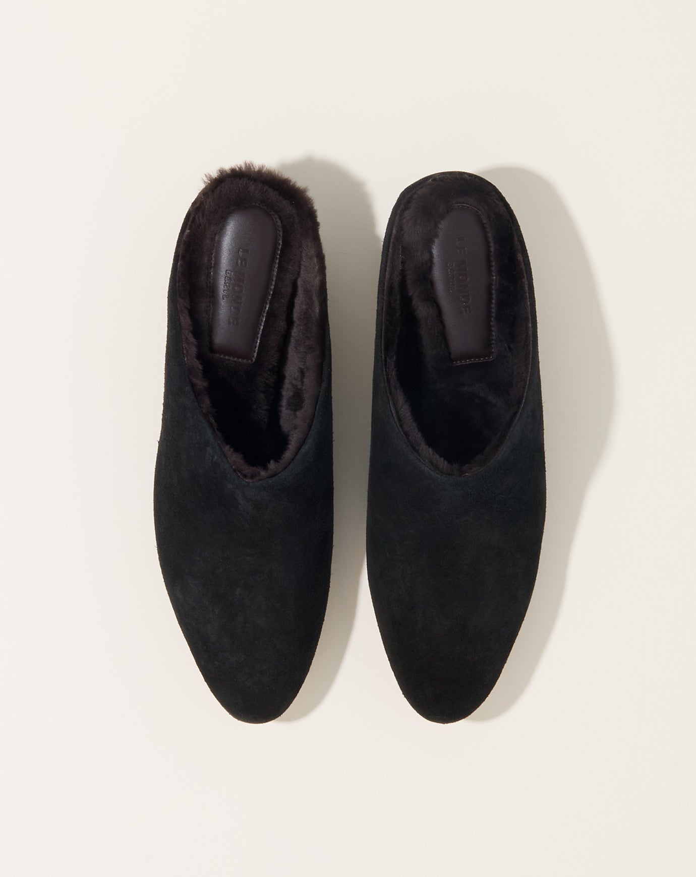 Le Monde Béryl Allegra Mule in Black Shearling