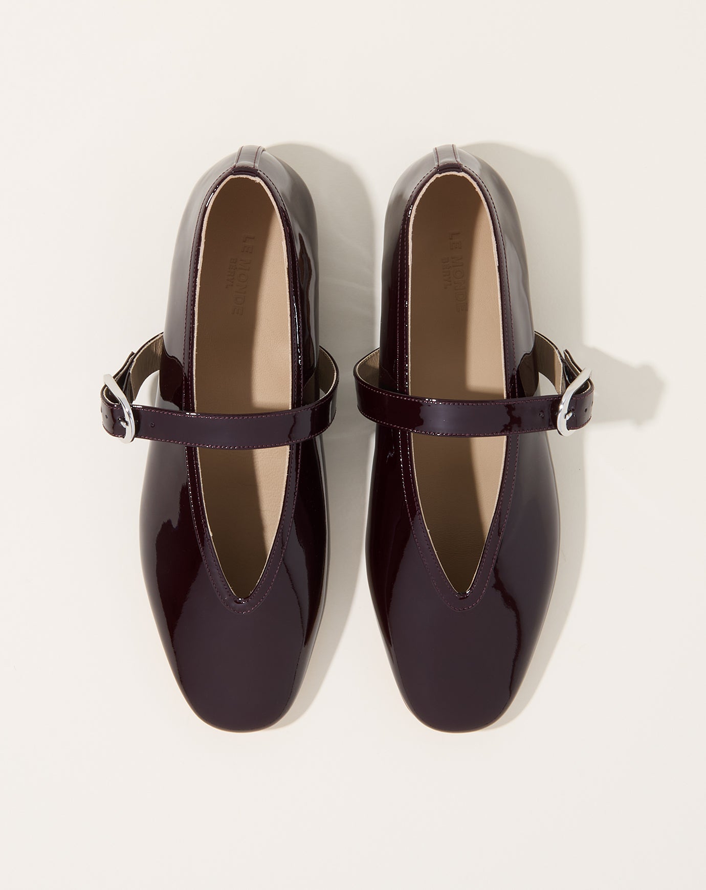 Le Monde Béryl Stella Slipper in Plum Patent