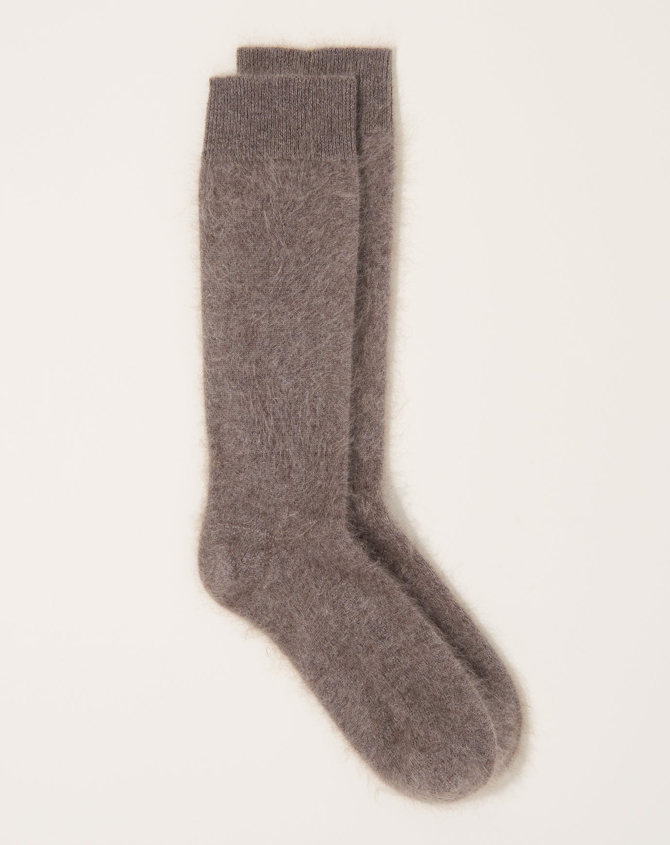 Lisa Yang Brushed Socks in Truffle