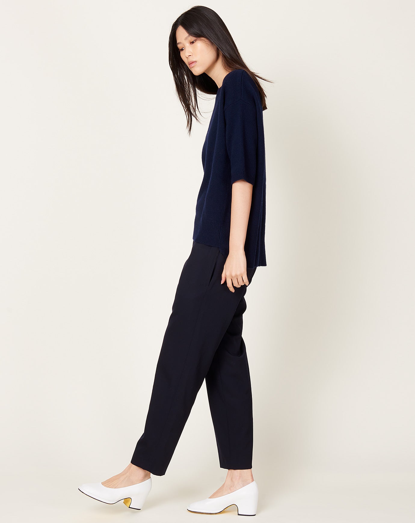 Lisa Yang Camile Sweater in Navy