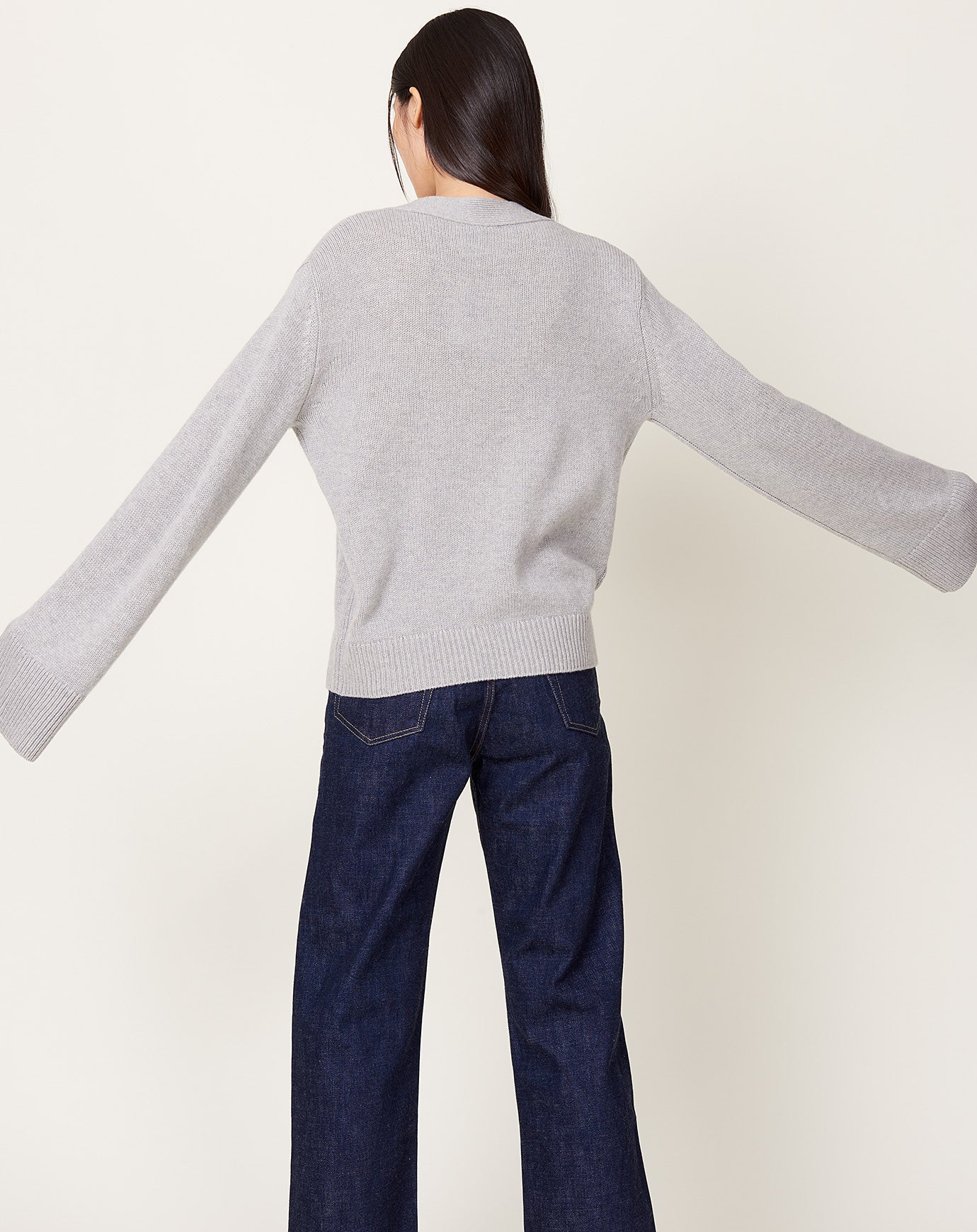 Lisa Yang Danni Cardigan in Dove Grey