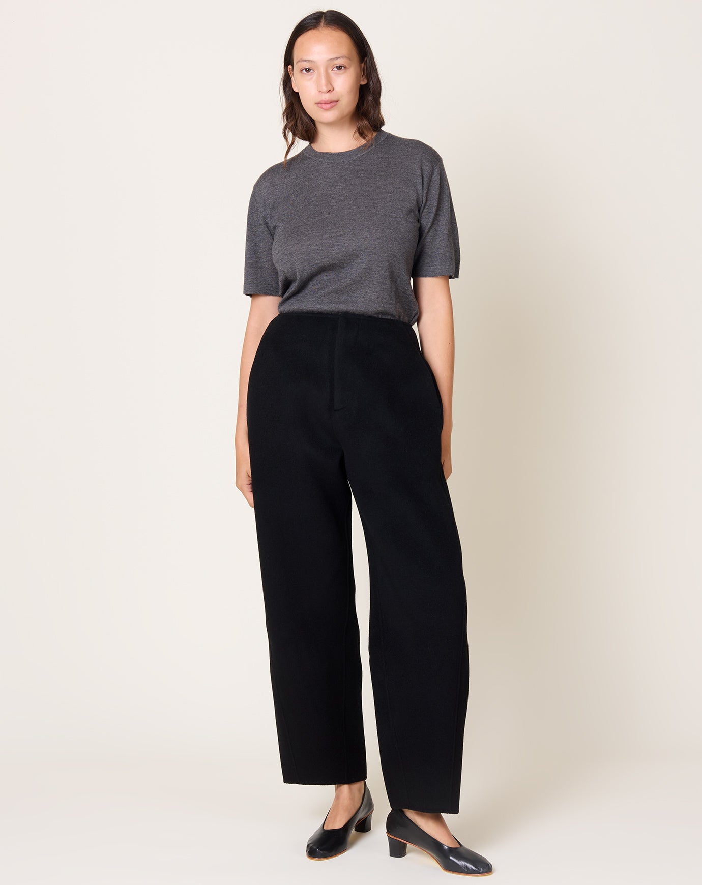 Lisa Yang Doublé Barrel Trousers in Black