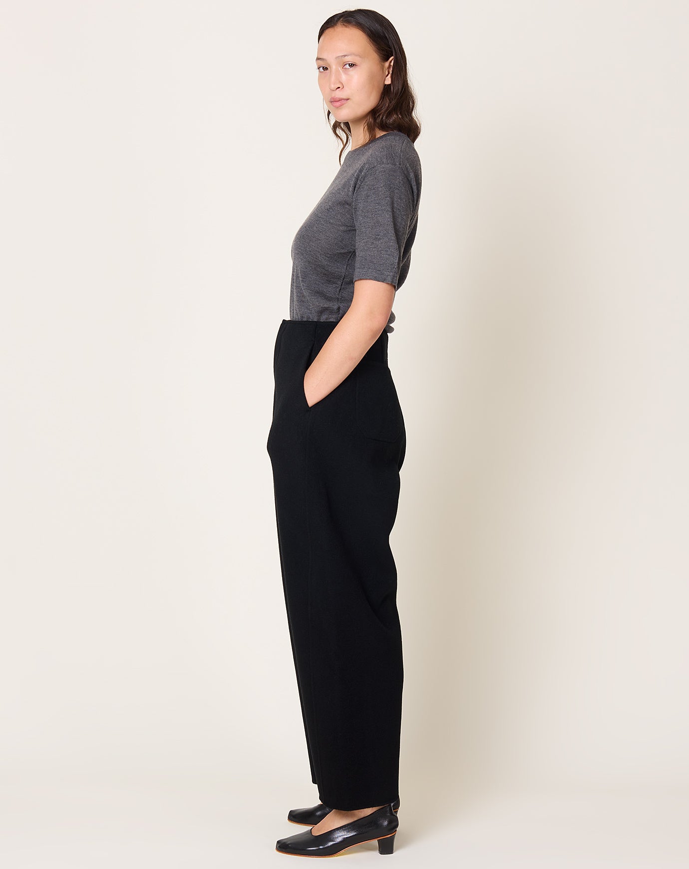 Lisa Yang Doublé Barrel Trousers in Black
