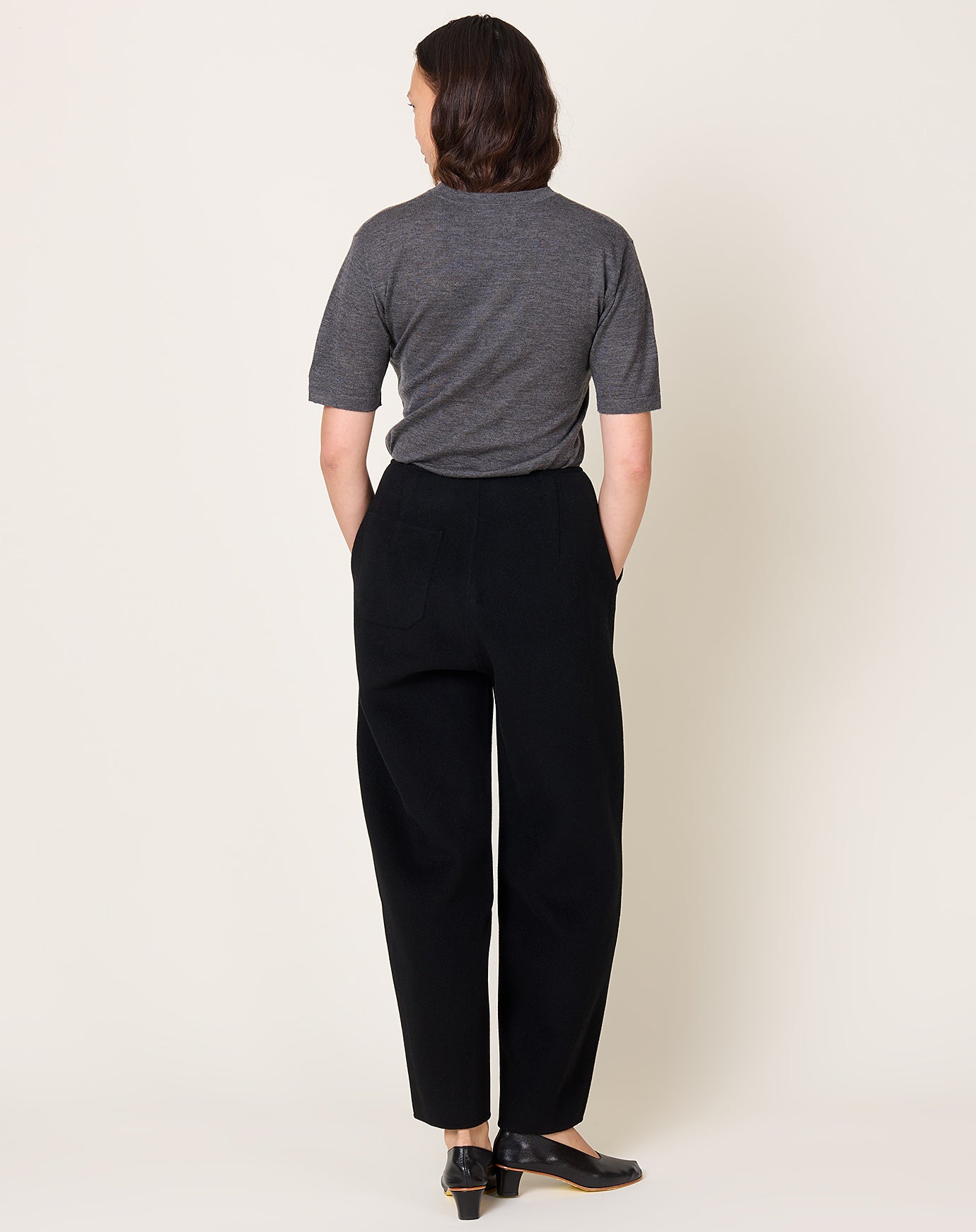 Lisa Yang Doublé Barrel Trousers in Black