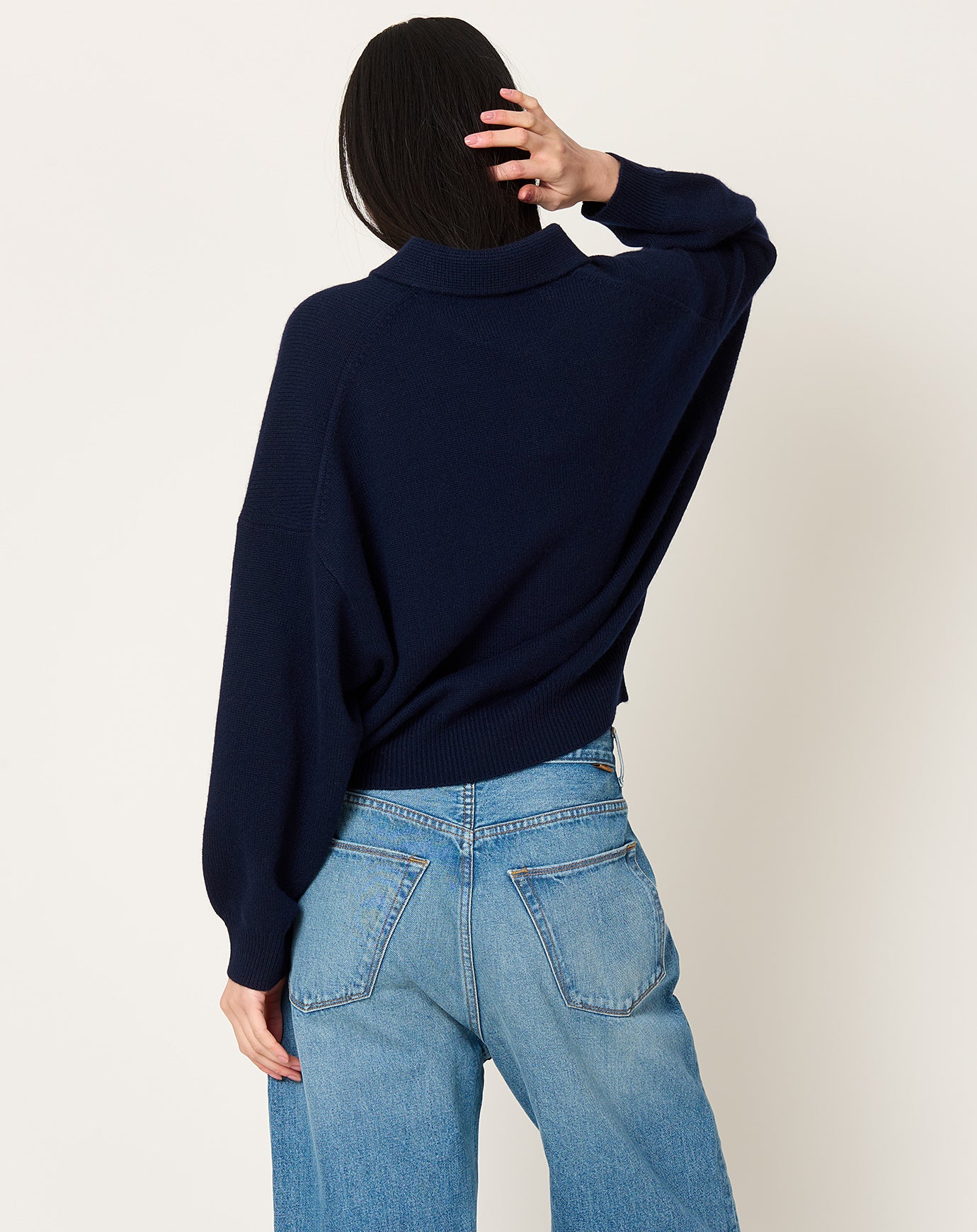 Lisa Yang Etta Sweater in Navy