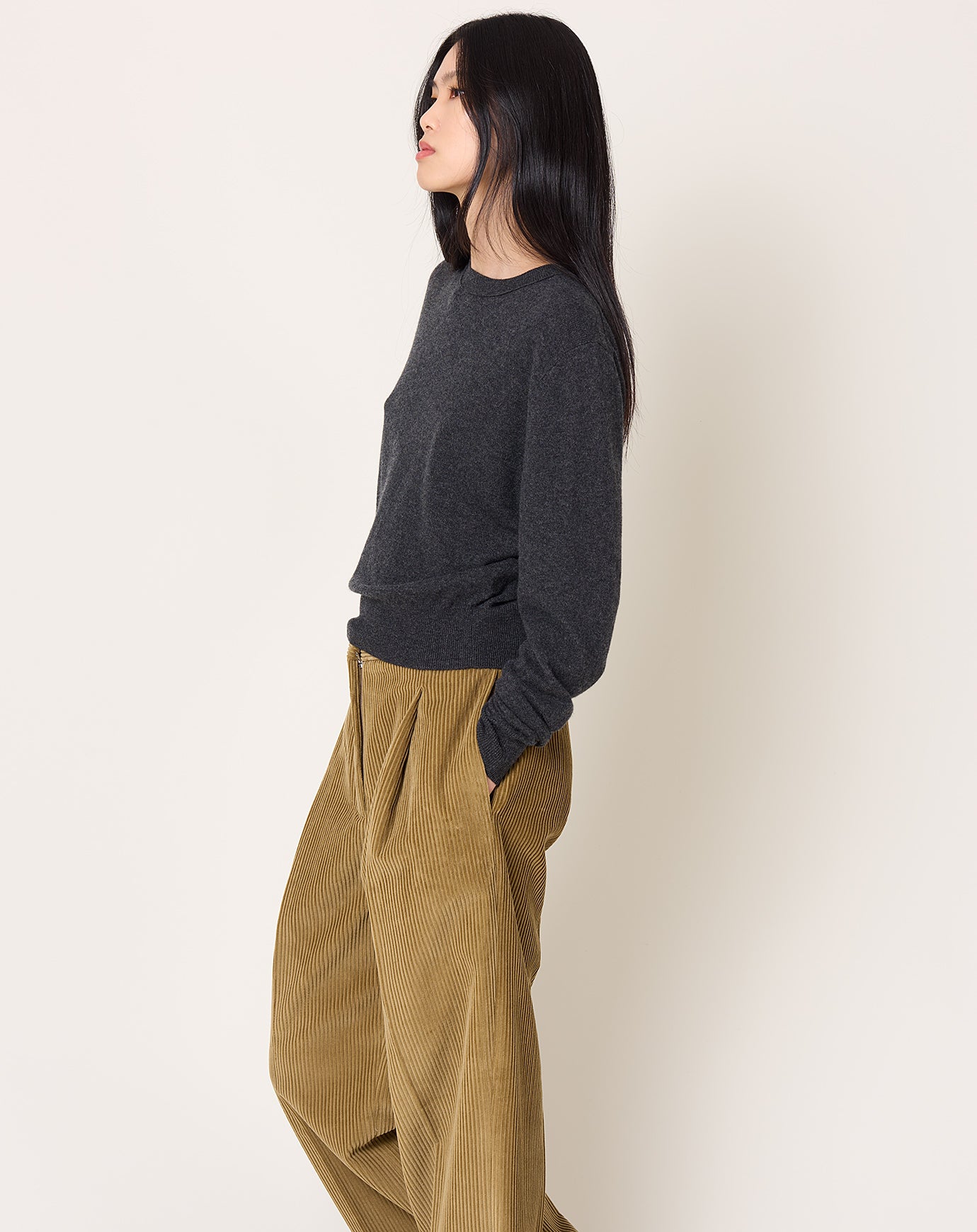 Lisa Yang Greer Sweater in Charcoal