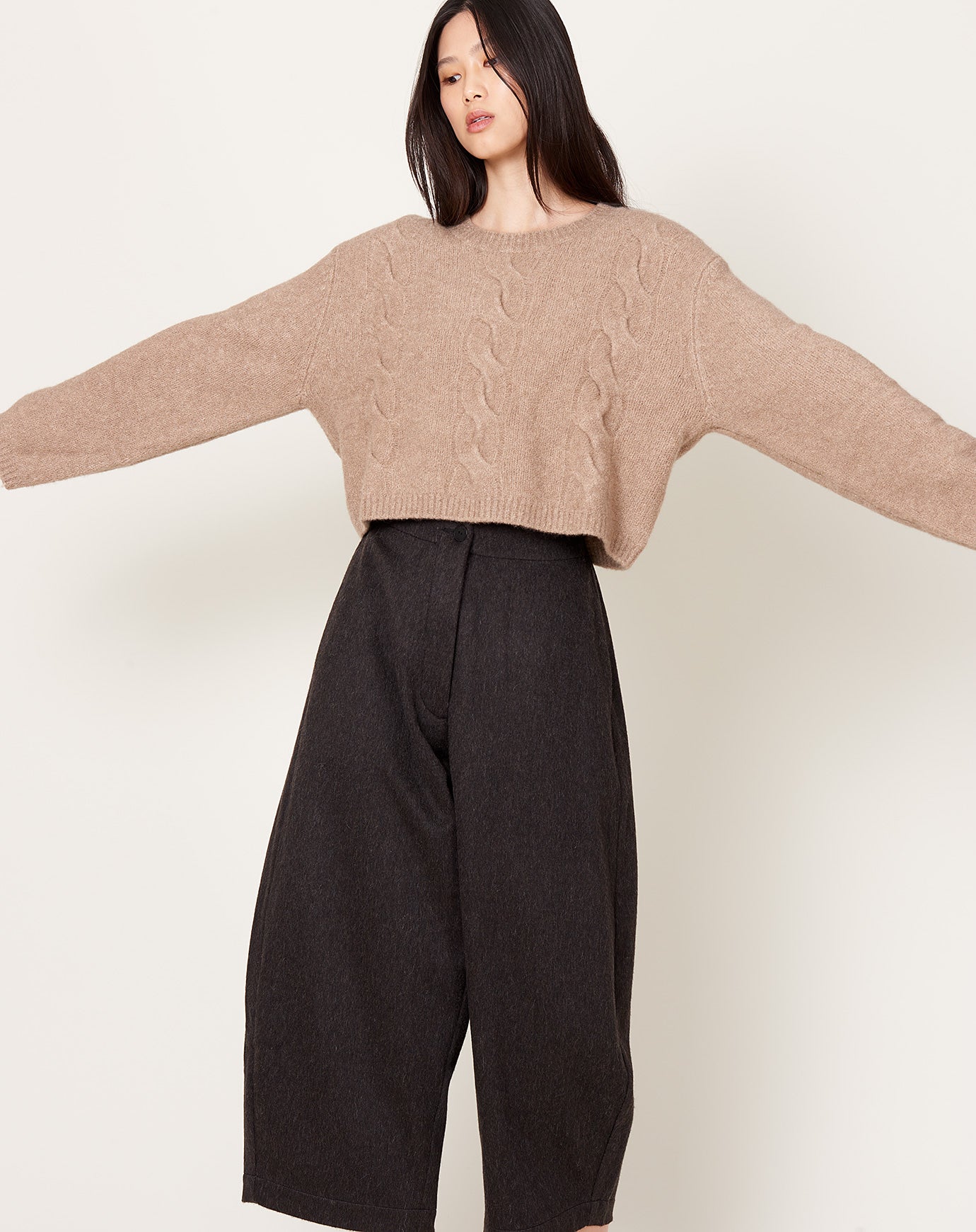 Lisa Yang Hannah Sweater in Mole