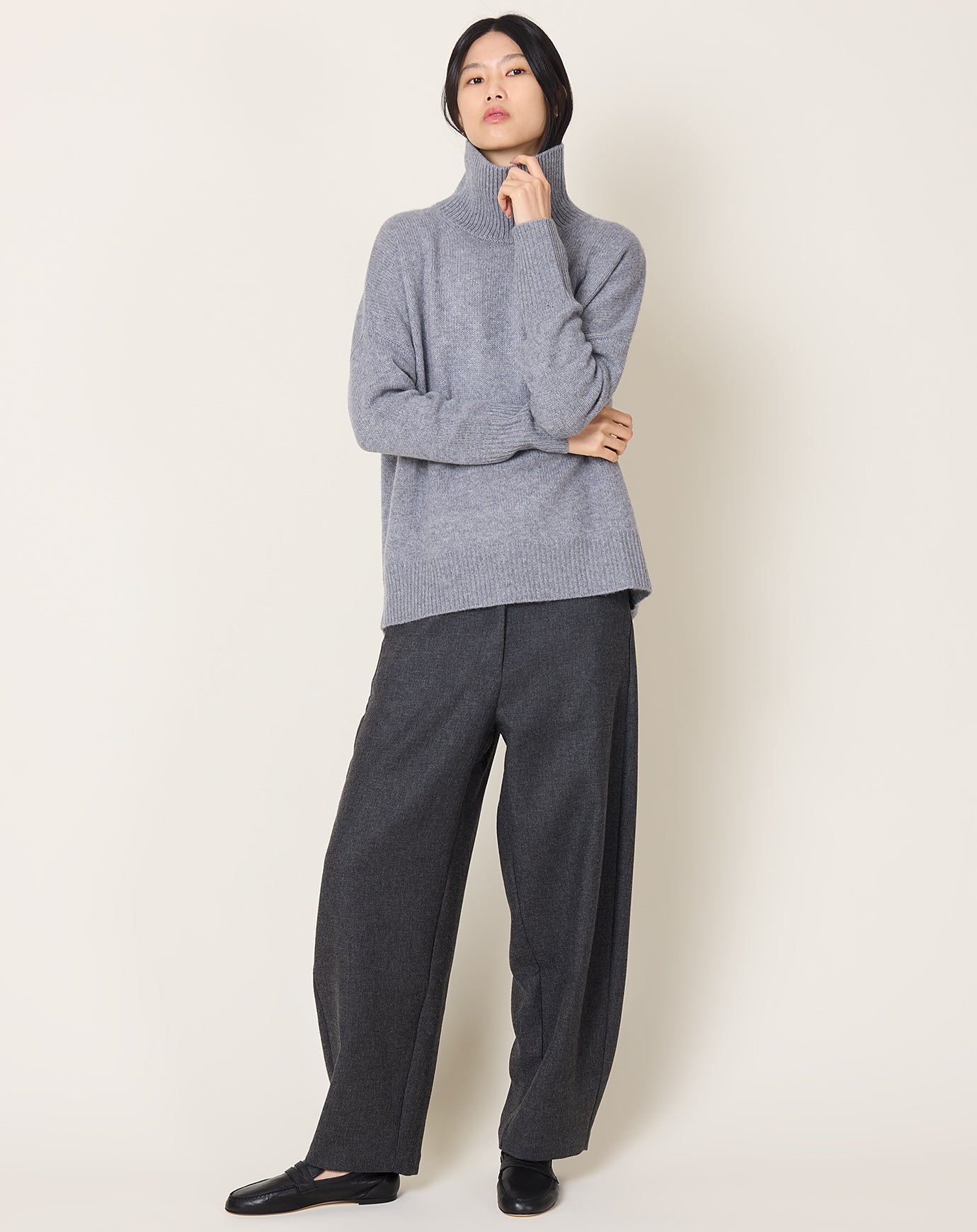 Lisa Yang Heidi Sweater in Mid Grey