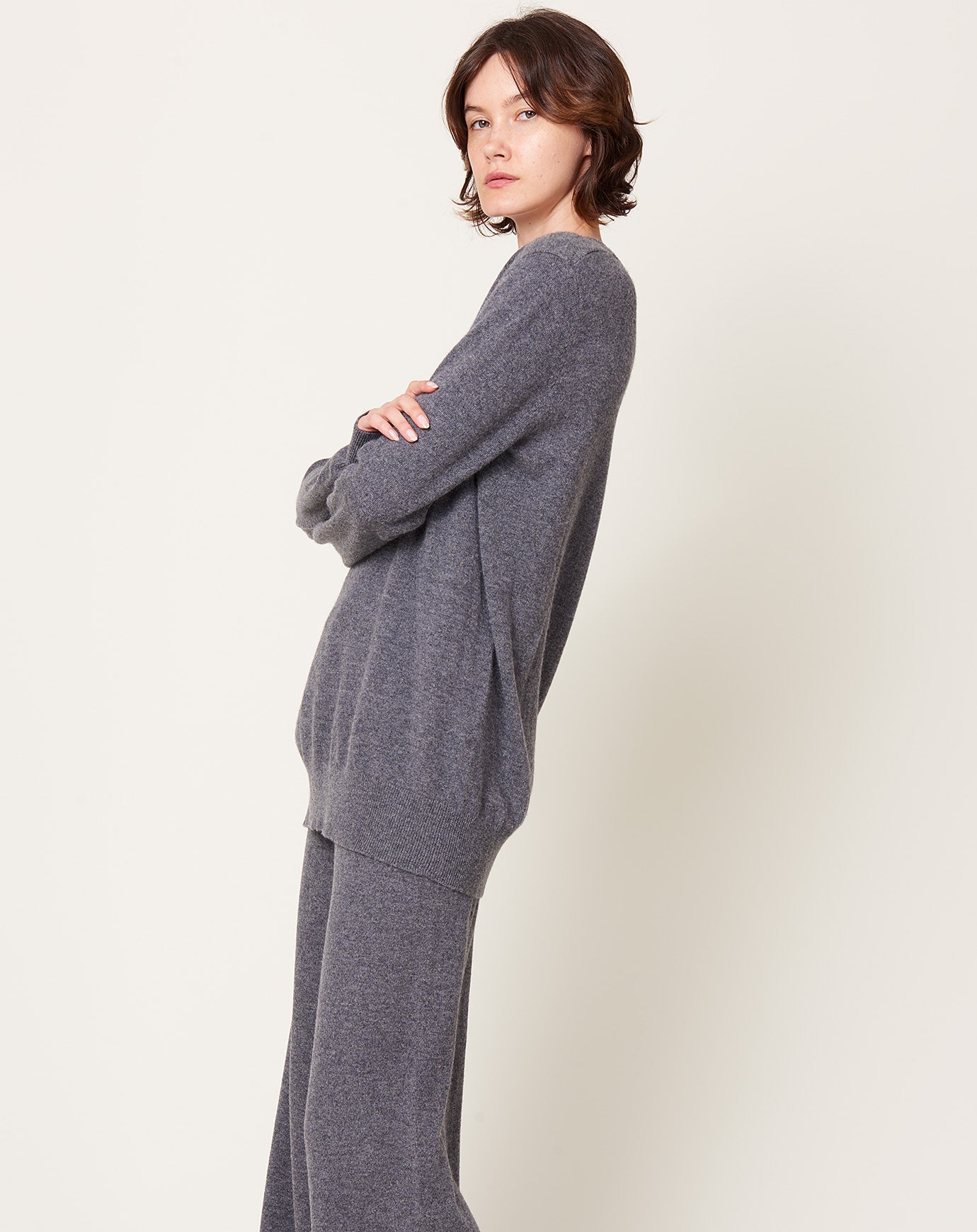 Lisa Yang Helena Sweater in Graphite