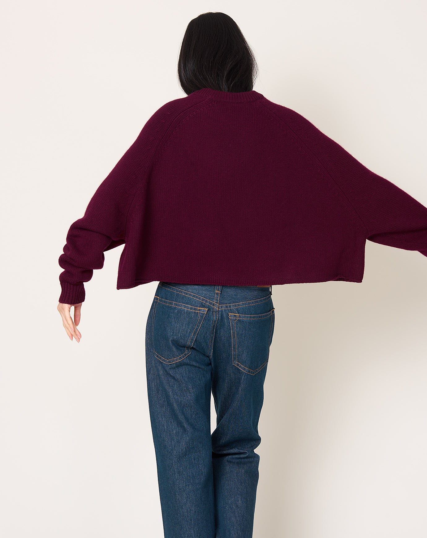 Lisa Yang Karine Sweater in Deep Plum
