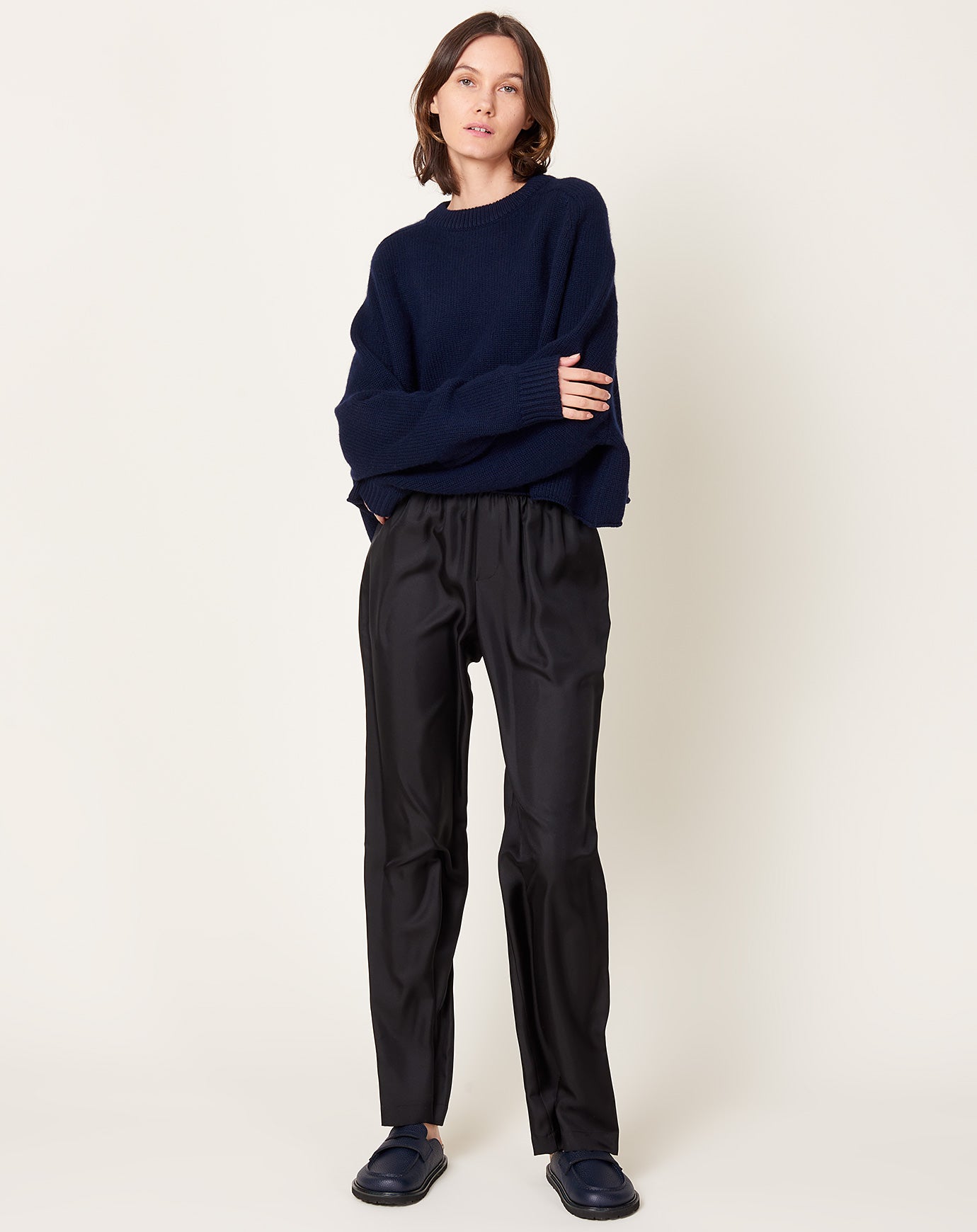 Lisa Yang Karine Sweater in Navy