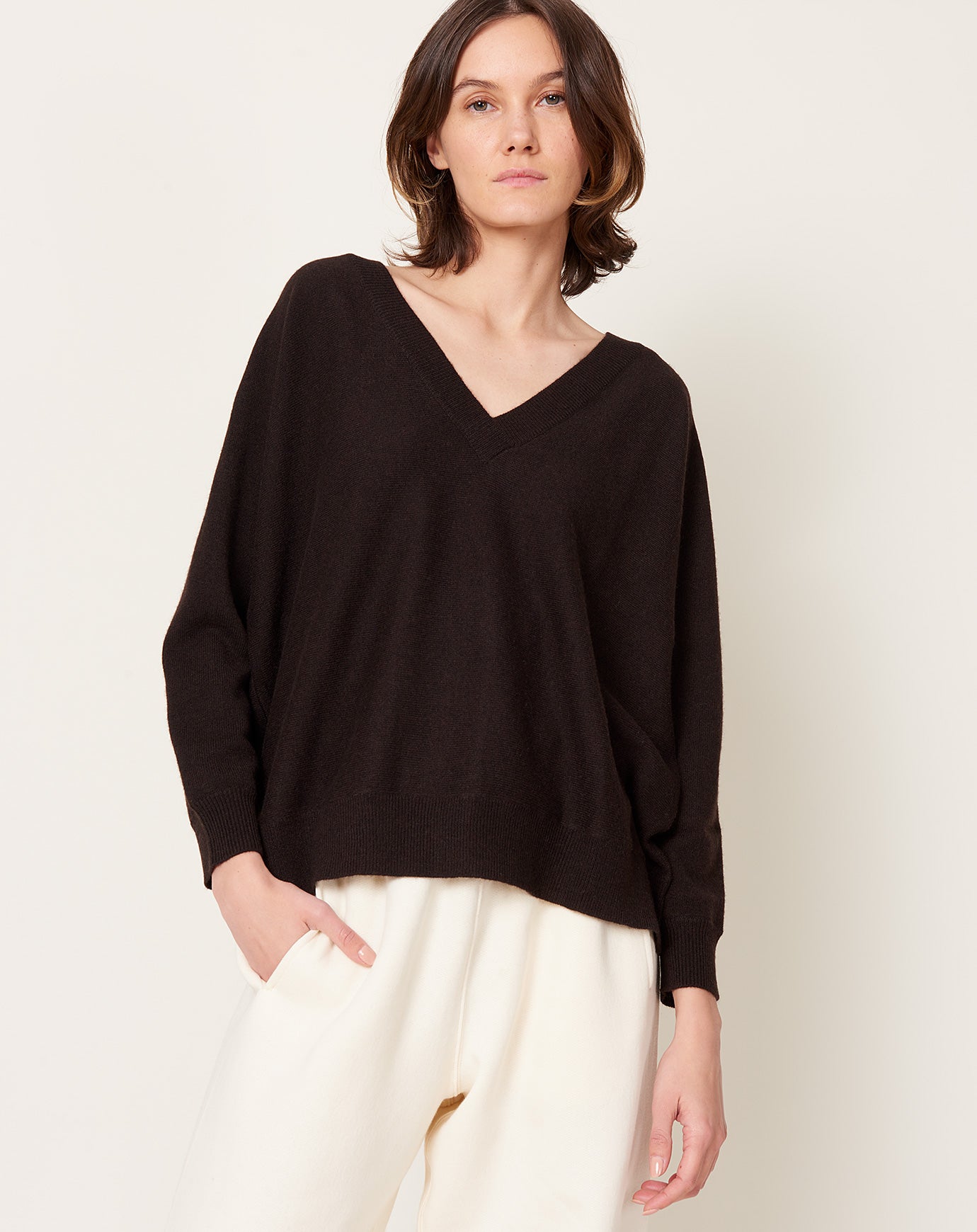 Lisa Yang Kenny Sweater in Dark Oak