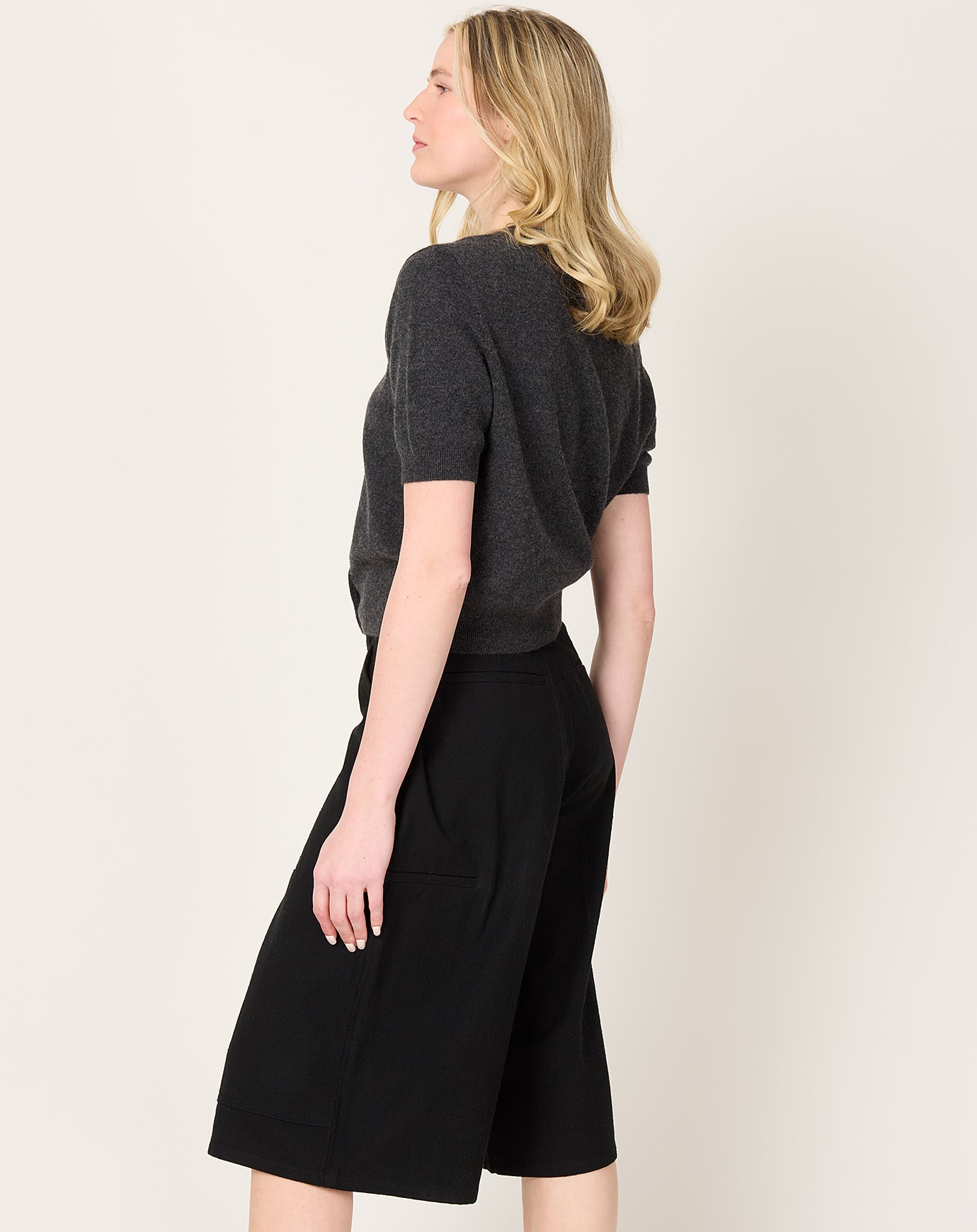 Lisa Yang Marine Cardigan in Charcoal