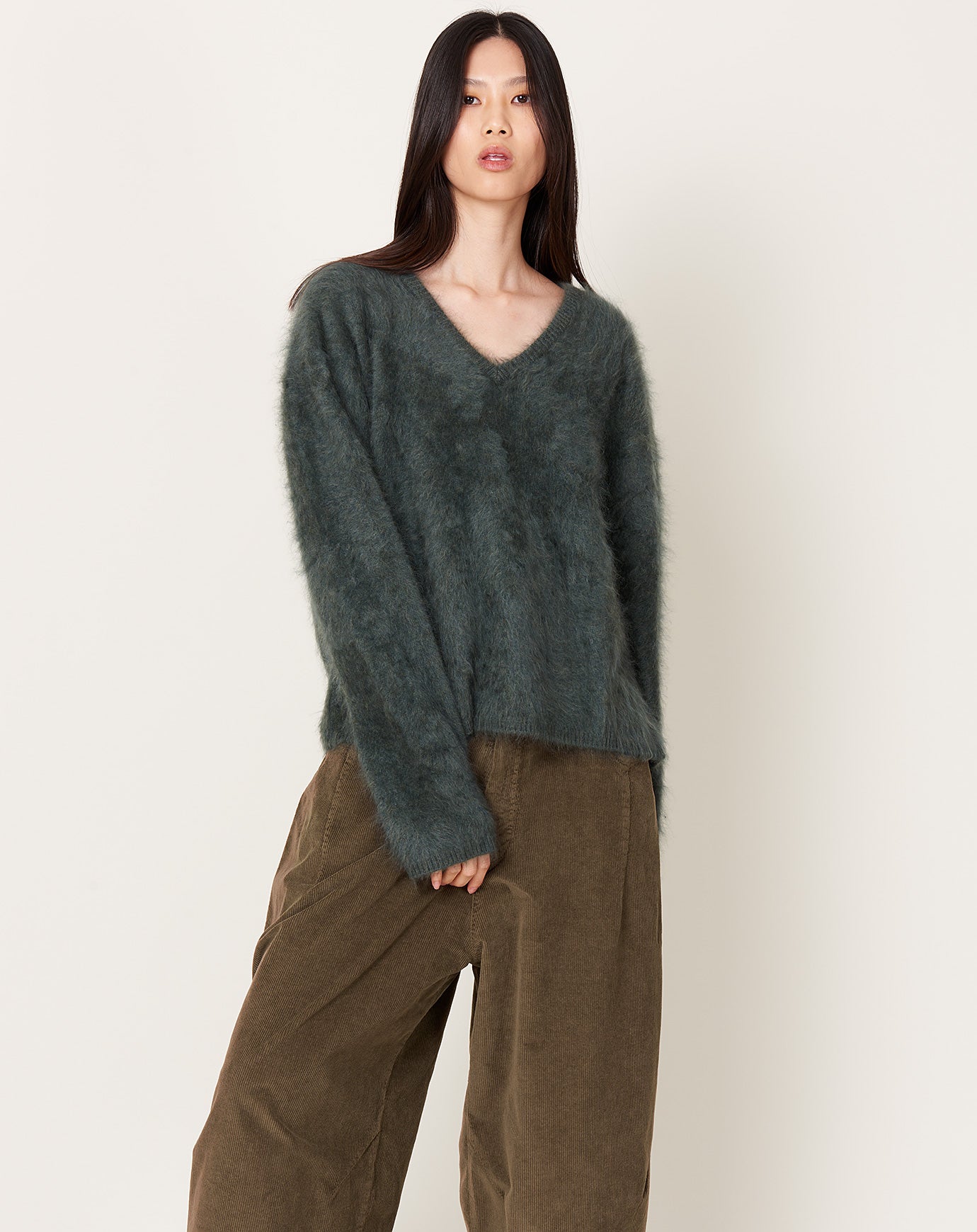 Lisa Yang Margareta Sweater in Olive