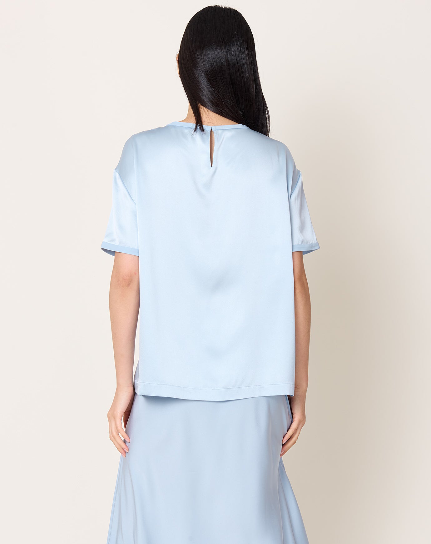 Lisa Yang Round Neck T-Shirt in Surf