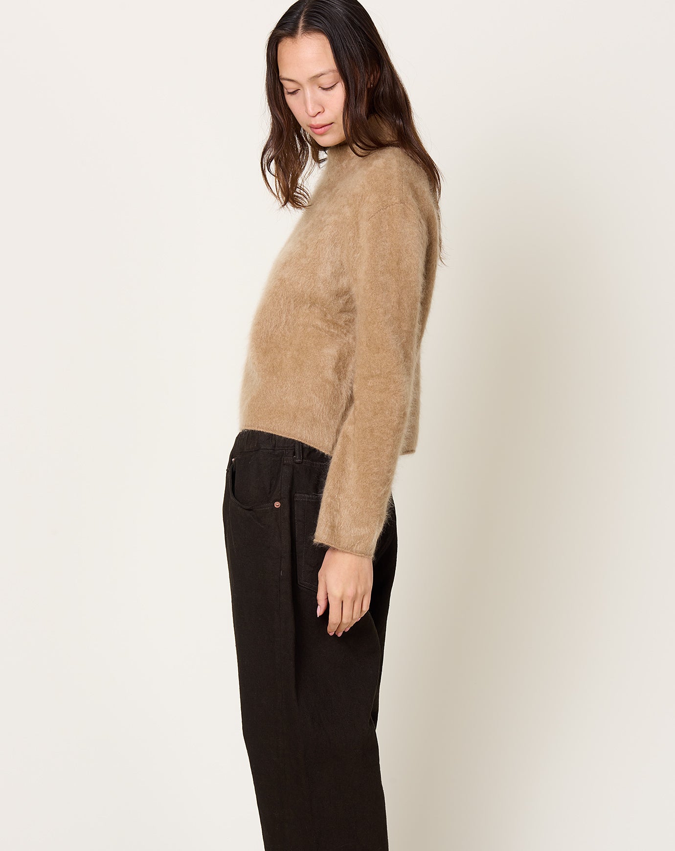 Lisa Yang Sandy Sweater in Brushed Toffee