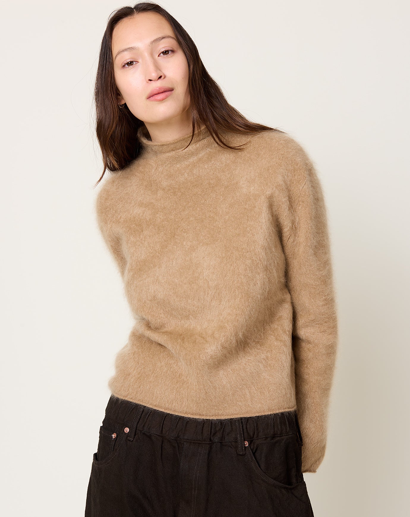 Lisa Yang Sandy Sweater in Brushed Toffee