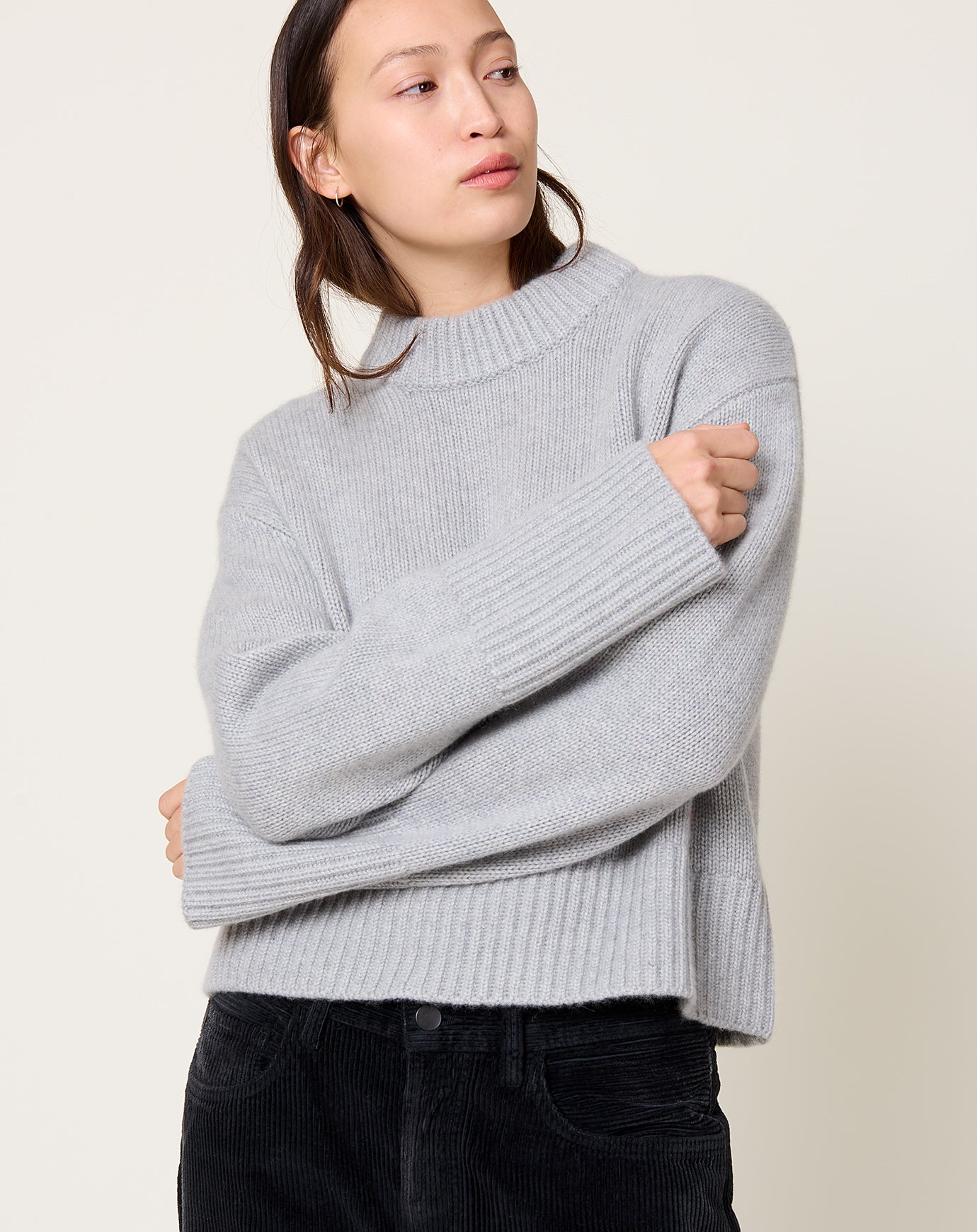 Lisa Yang Sony Sweater in Dove Grey