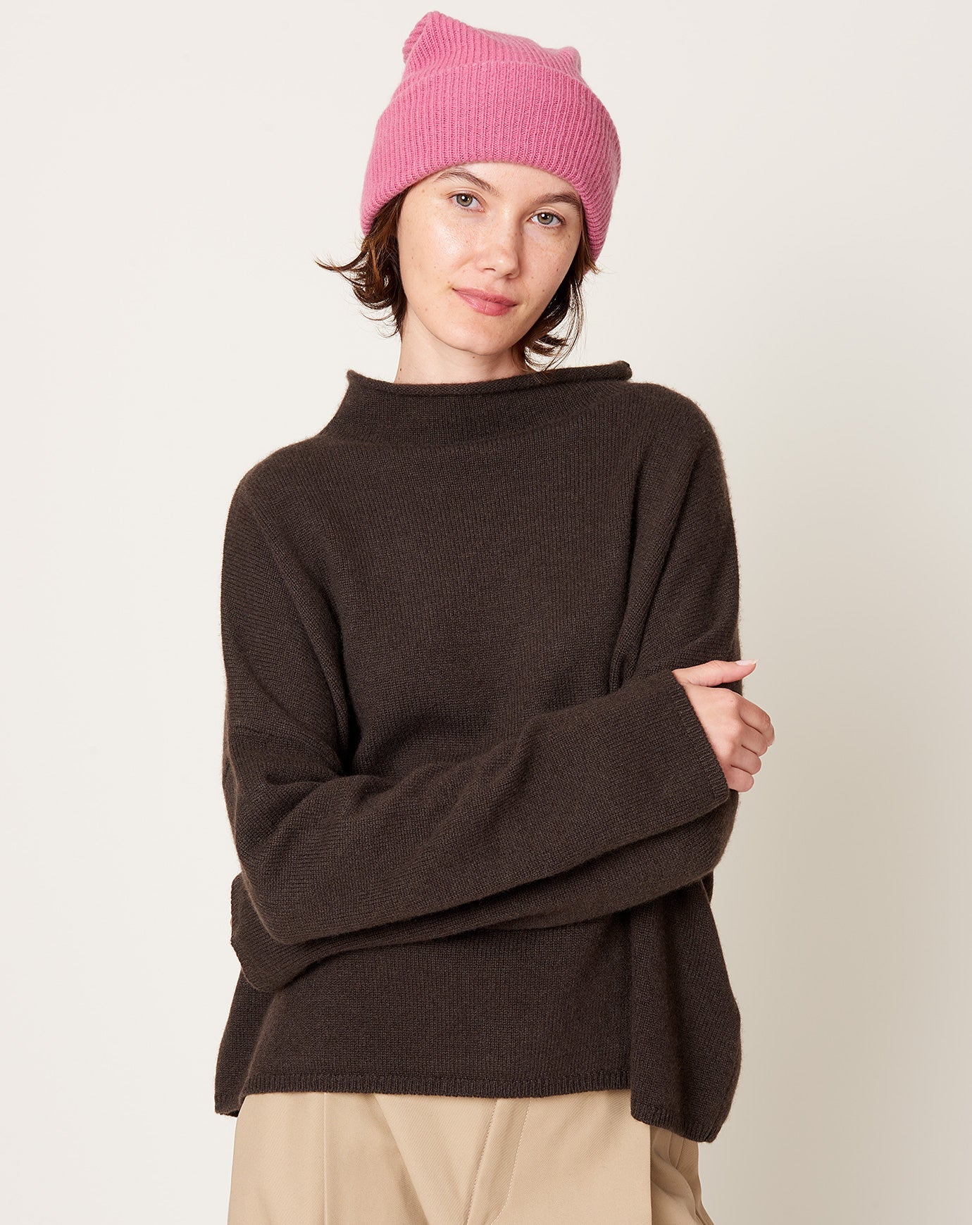 Lisa Yang Stockholm Beanie in Rose Pink