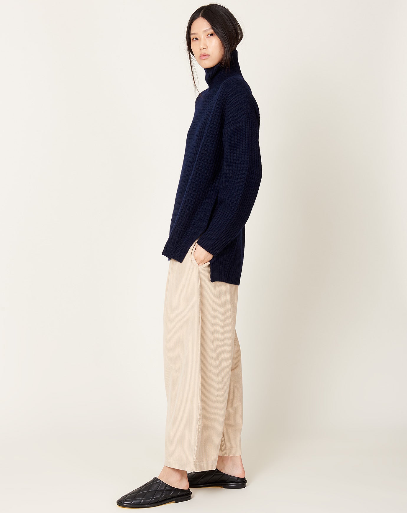 Lisa Yang Therese Sweater in Navy