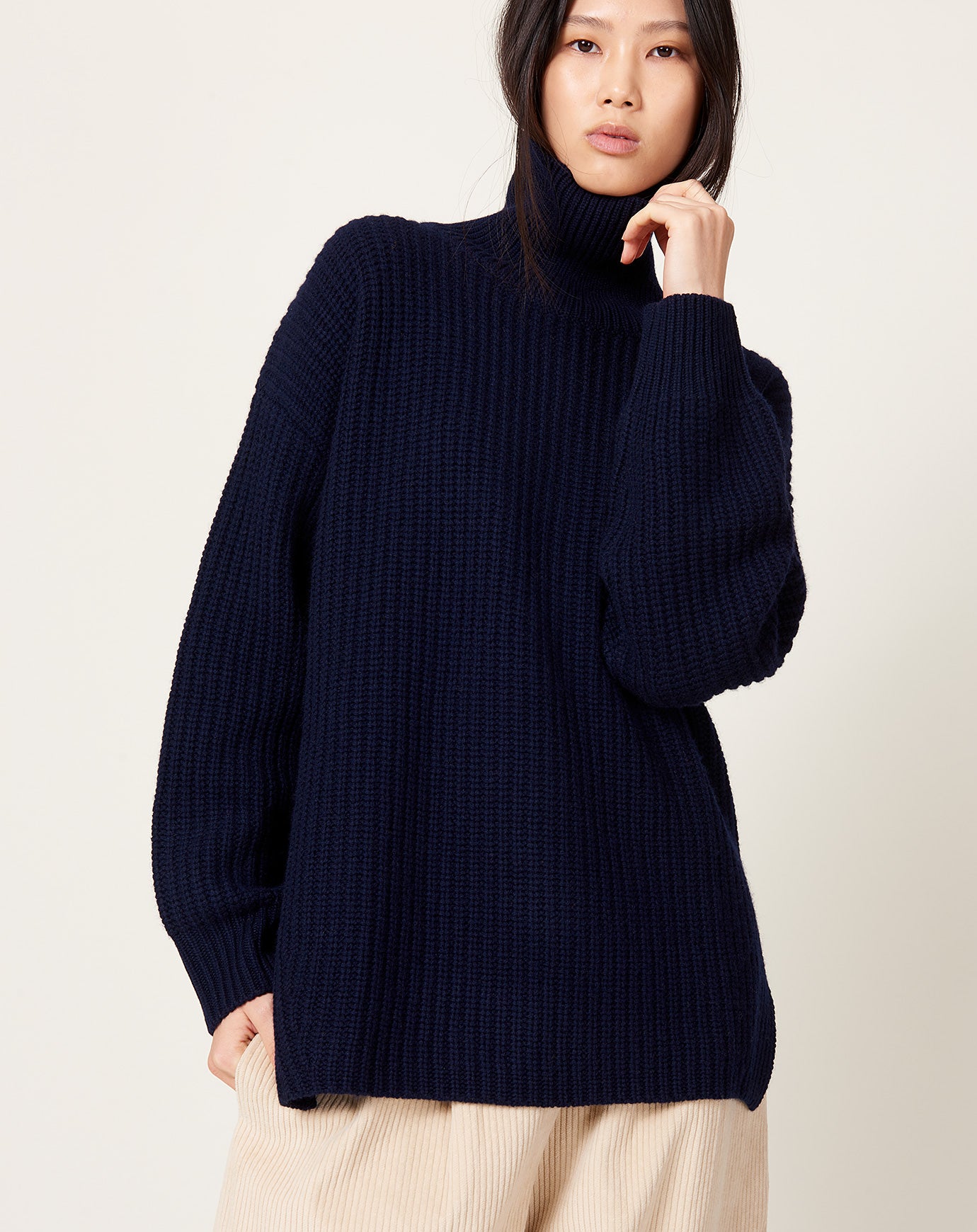 Lisa Yang Therese Sweater in Navy