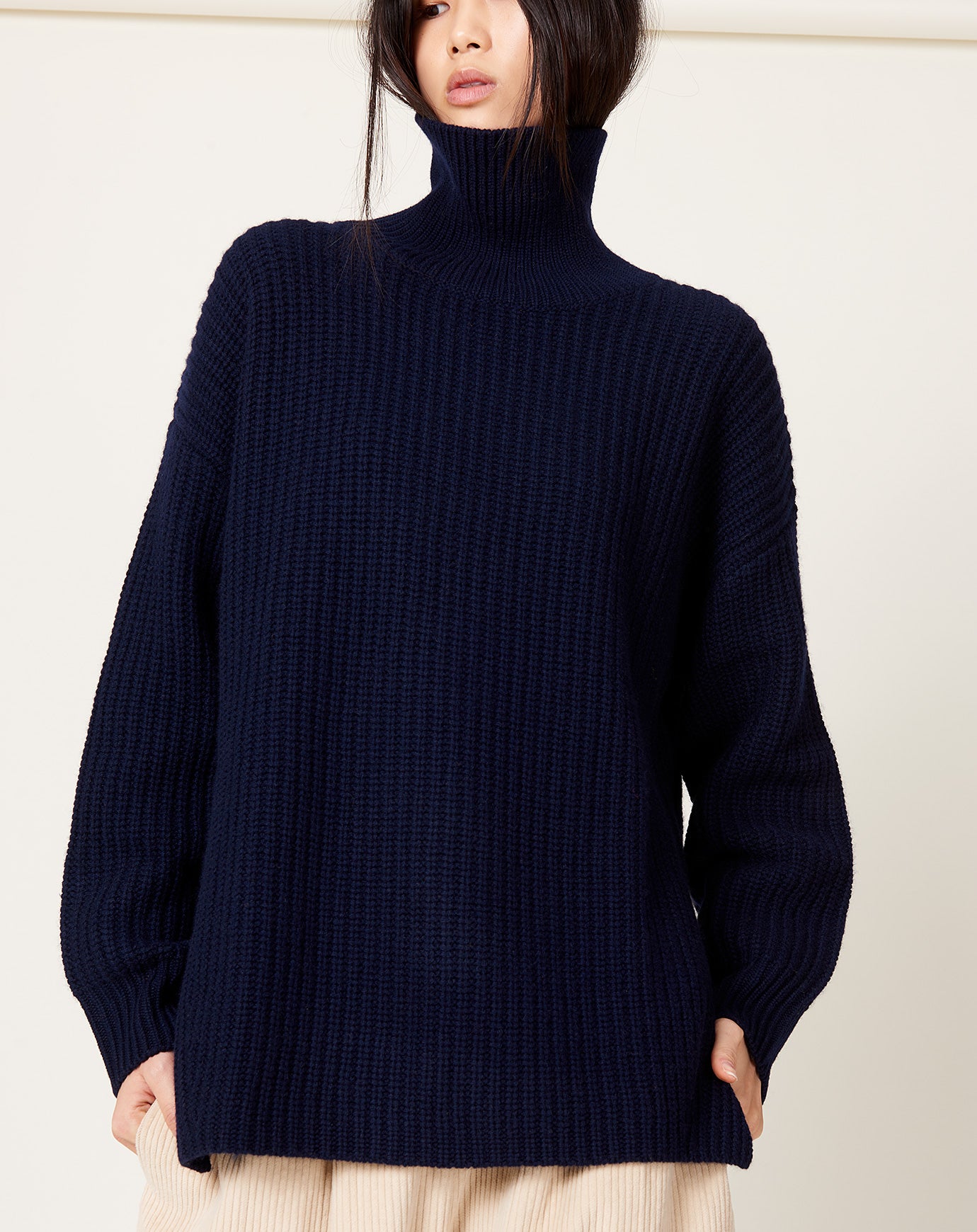 Lisa Yang Therese Sweater in Navy