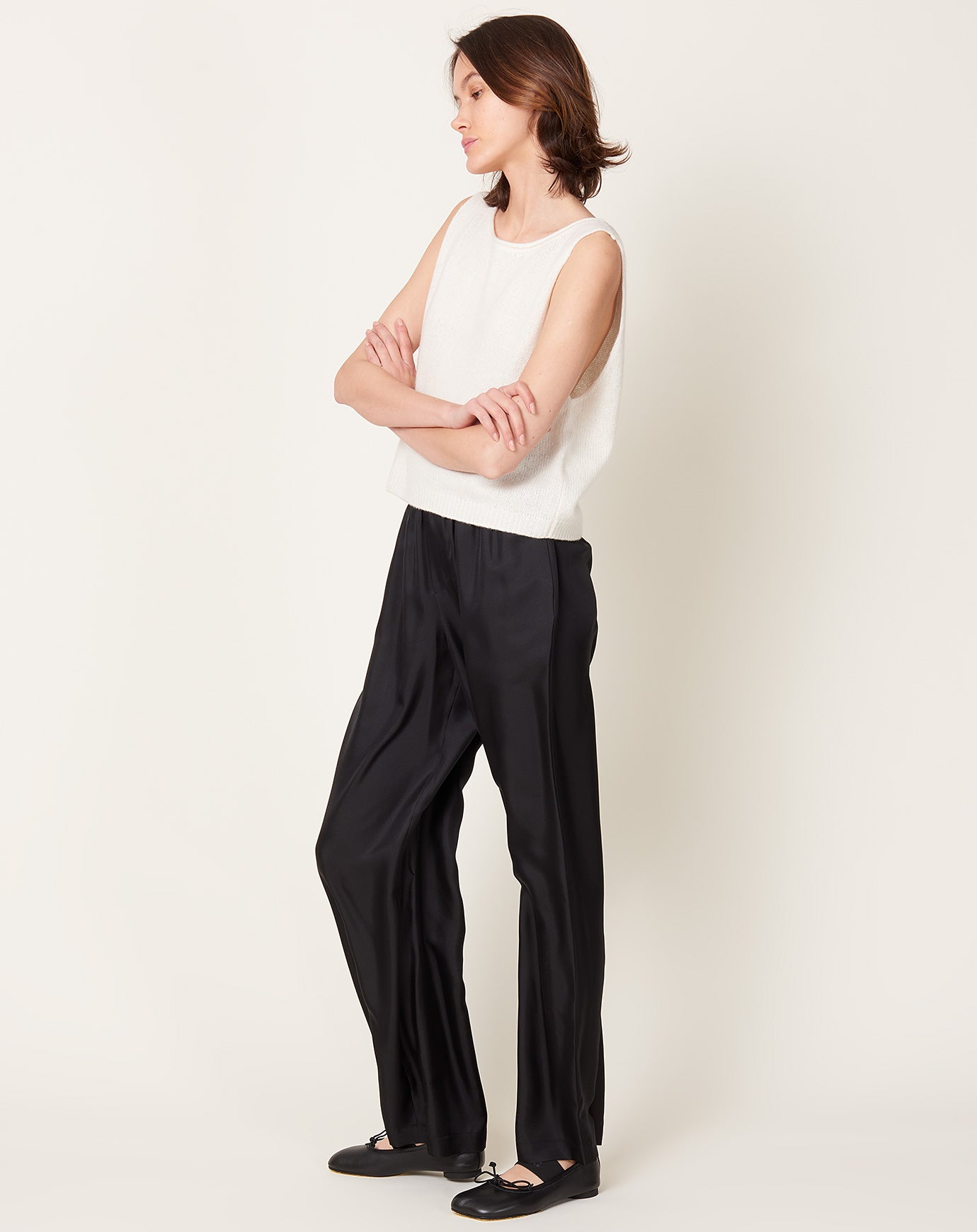 Lisa Yang Wide Leg Trouser in Midnight