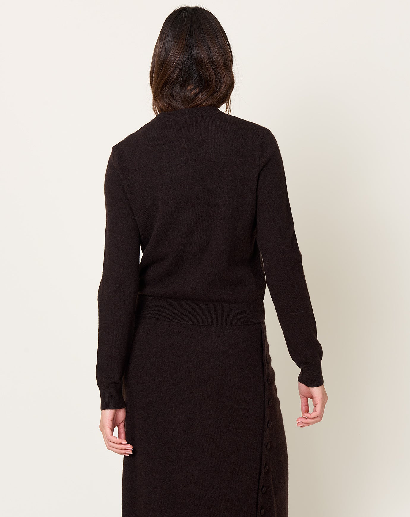 Lisa Yang Wilona Cardigan in Dark Oak