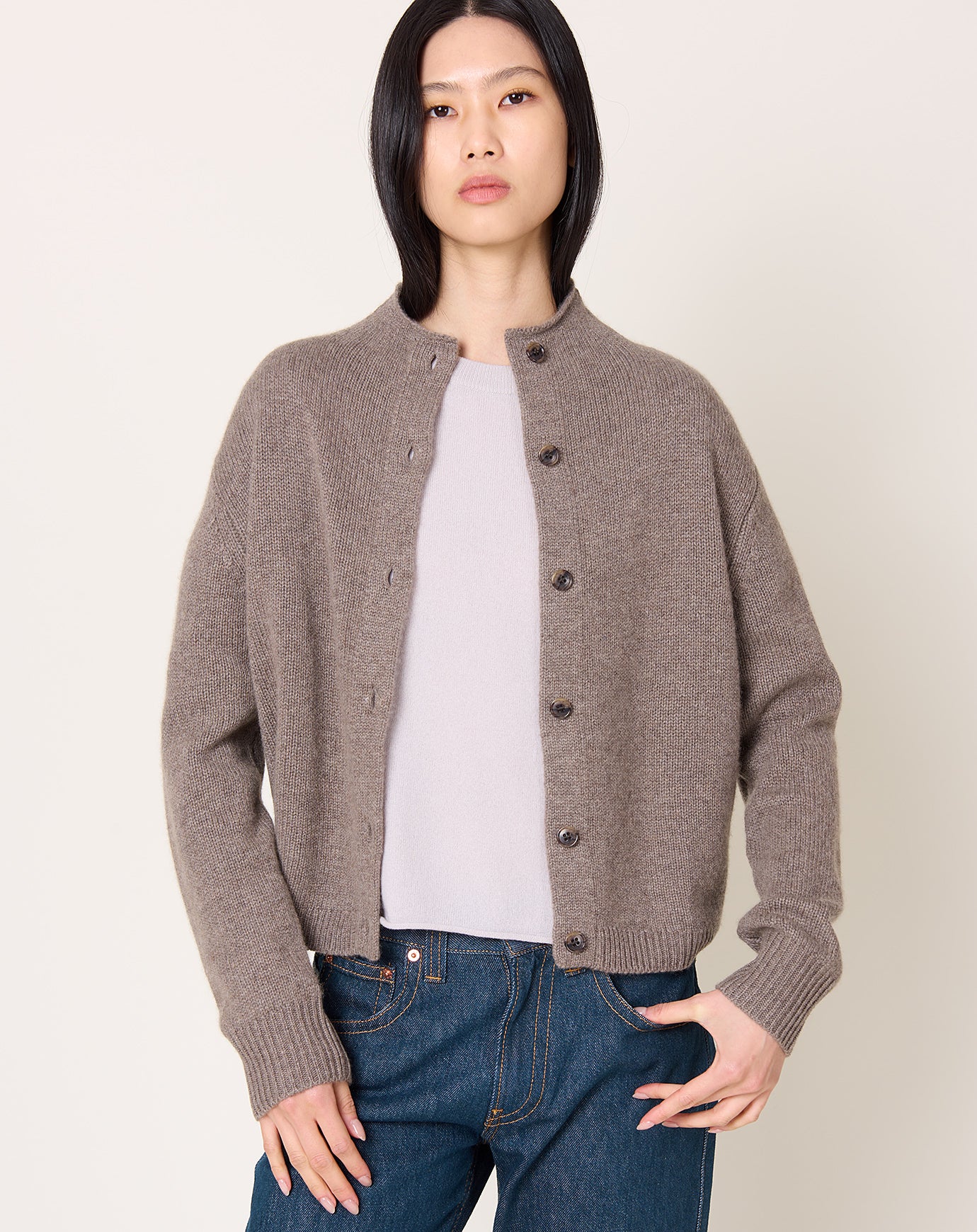 Lisa Yang Zirelle Cardigan in Truffle