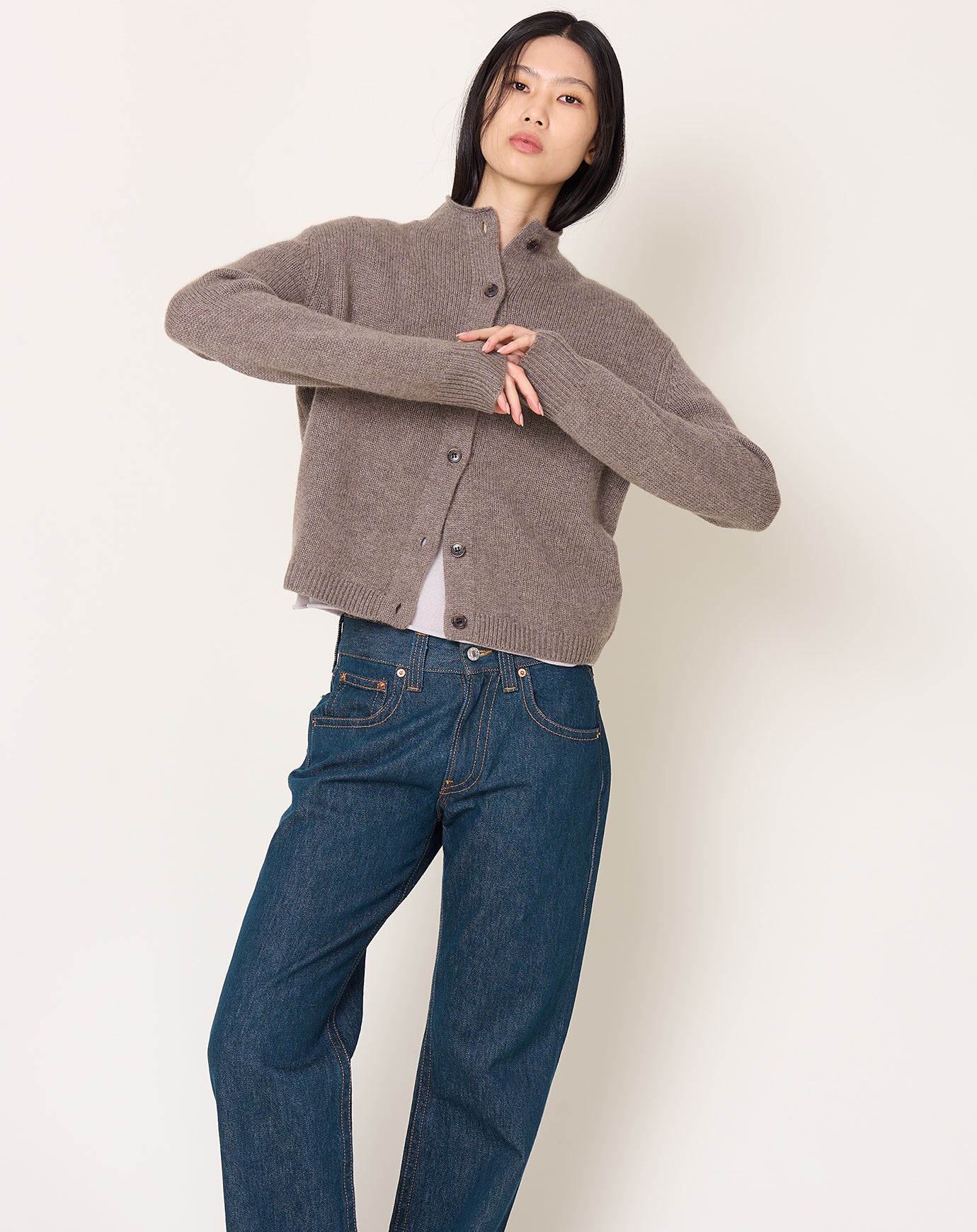 Lisa Yang Zirelle Cardigan in Truffle