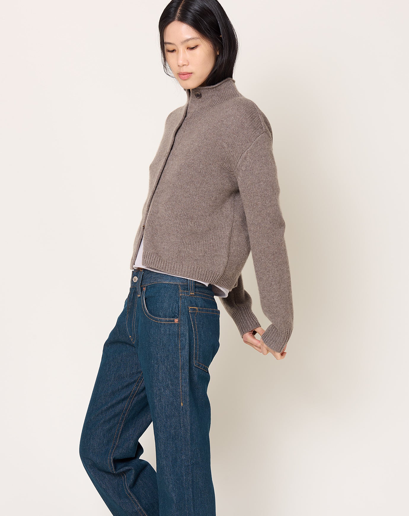 Lisa Yang Zirelle Cardigan in Truffle