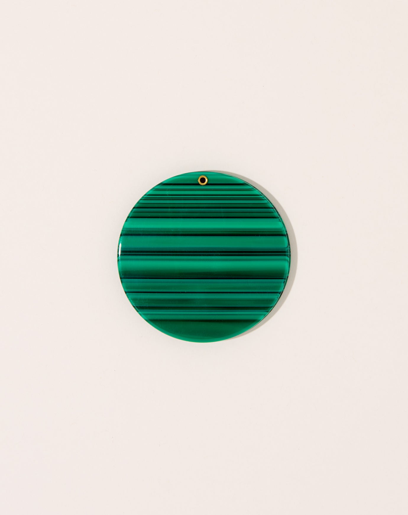 Machete Circle Mirror in Malachite