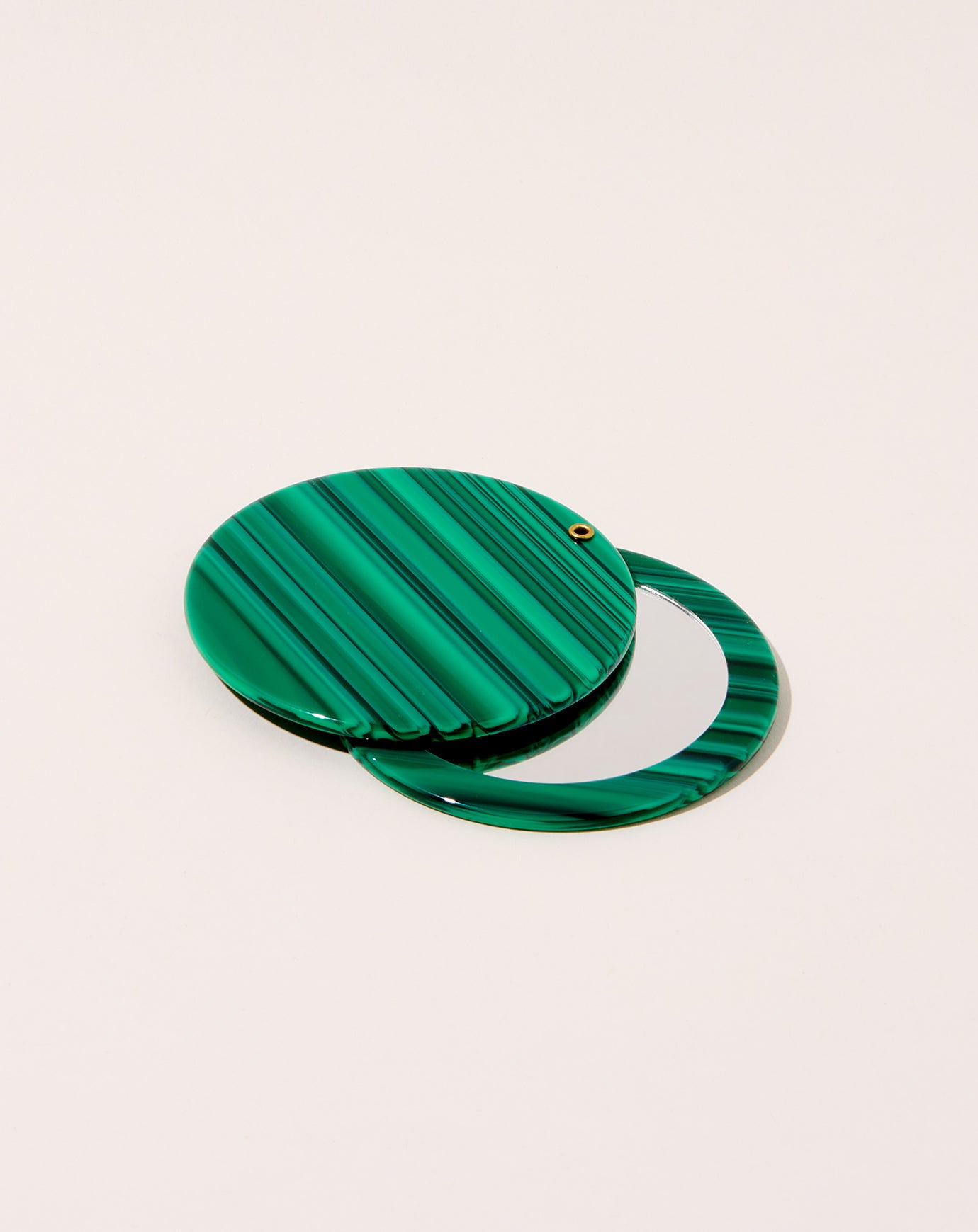 Machete Circle Mirror in Malachite