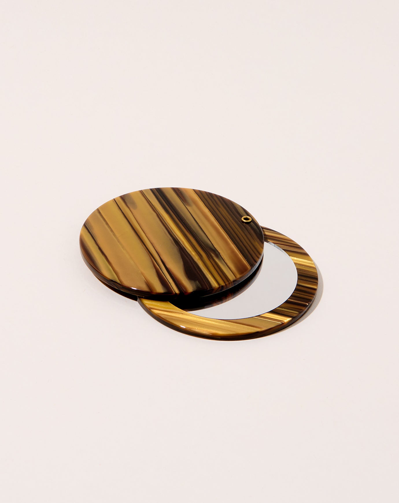 Machete Circle Mirror in Tiger's Eye
