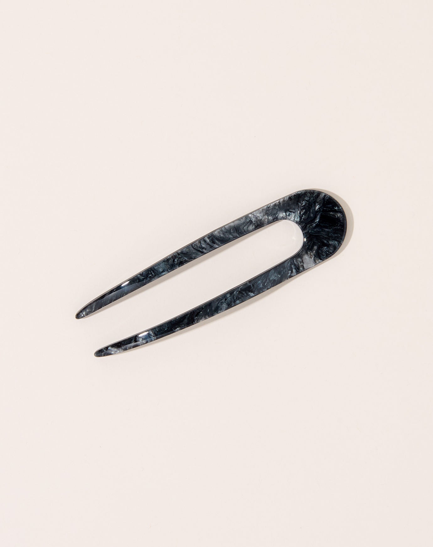 Machete French Hair Pin in Obsidian
