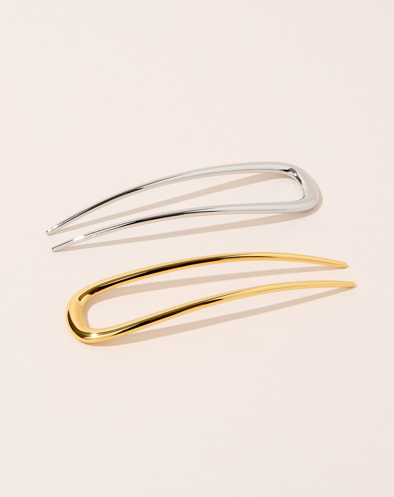 Machete Midi French Hair Pin in Silver