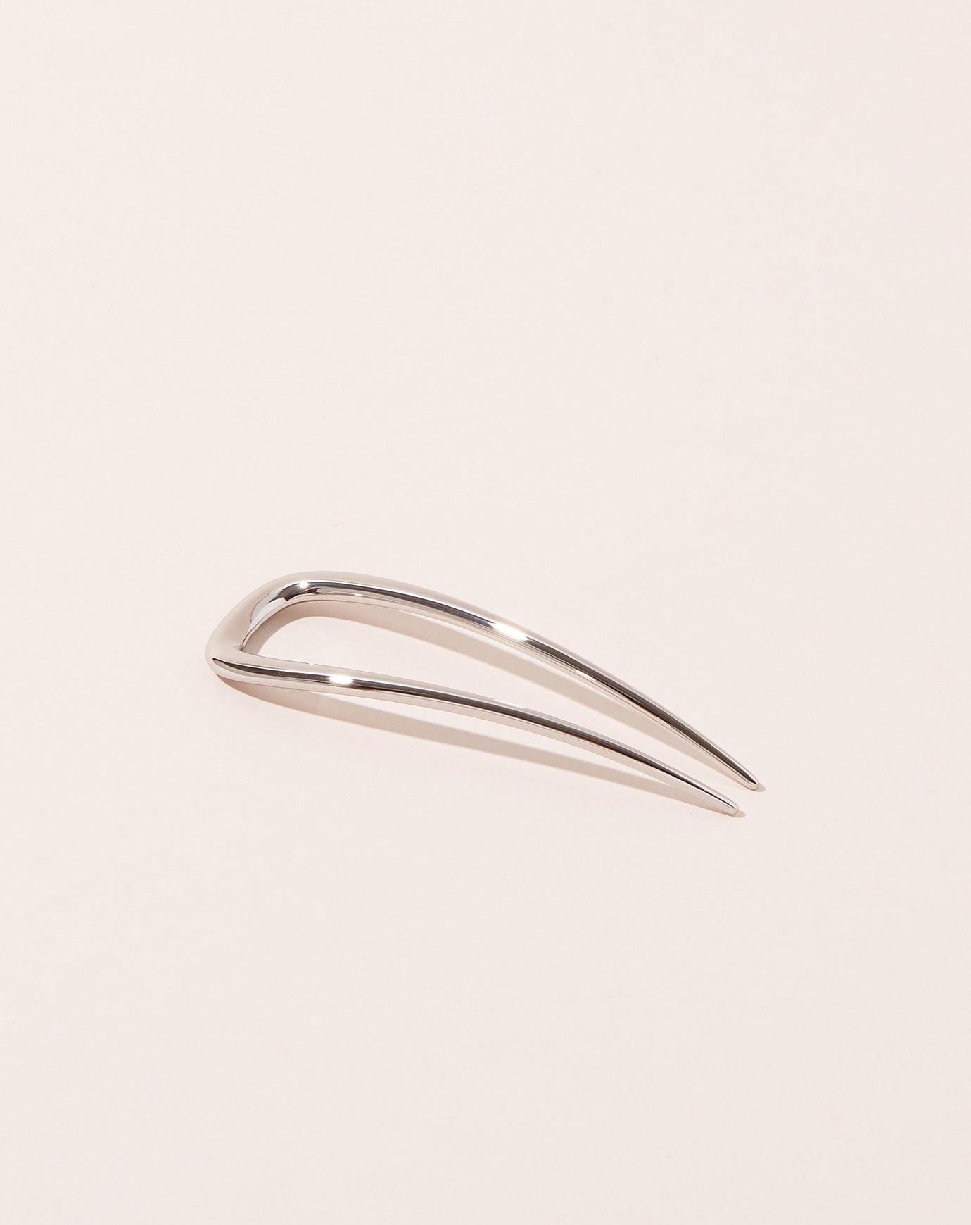 Machete Petite Oval French Hair Pin in Silver