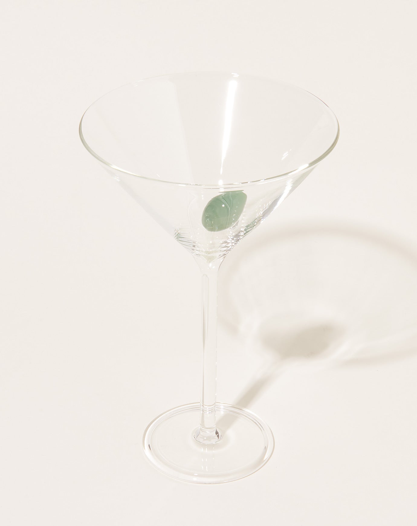 Maison Balzac Martini Glass in Clear and Opaque Olive