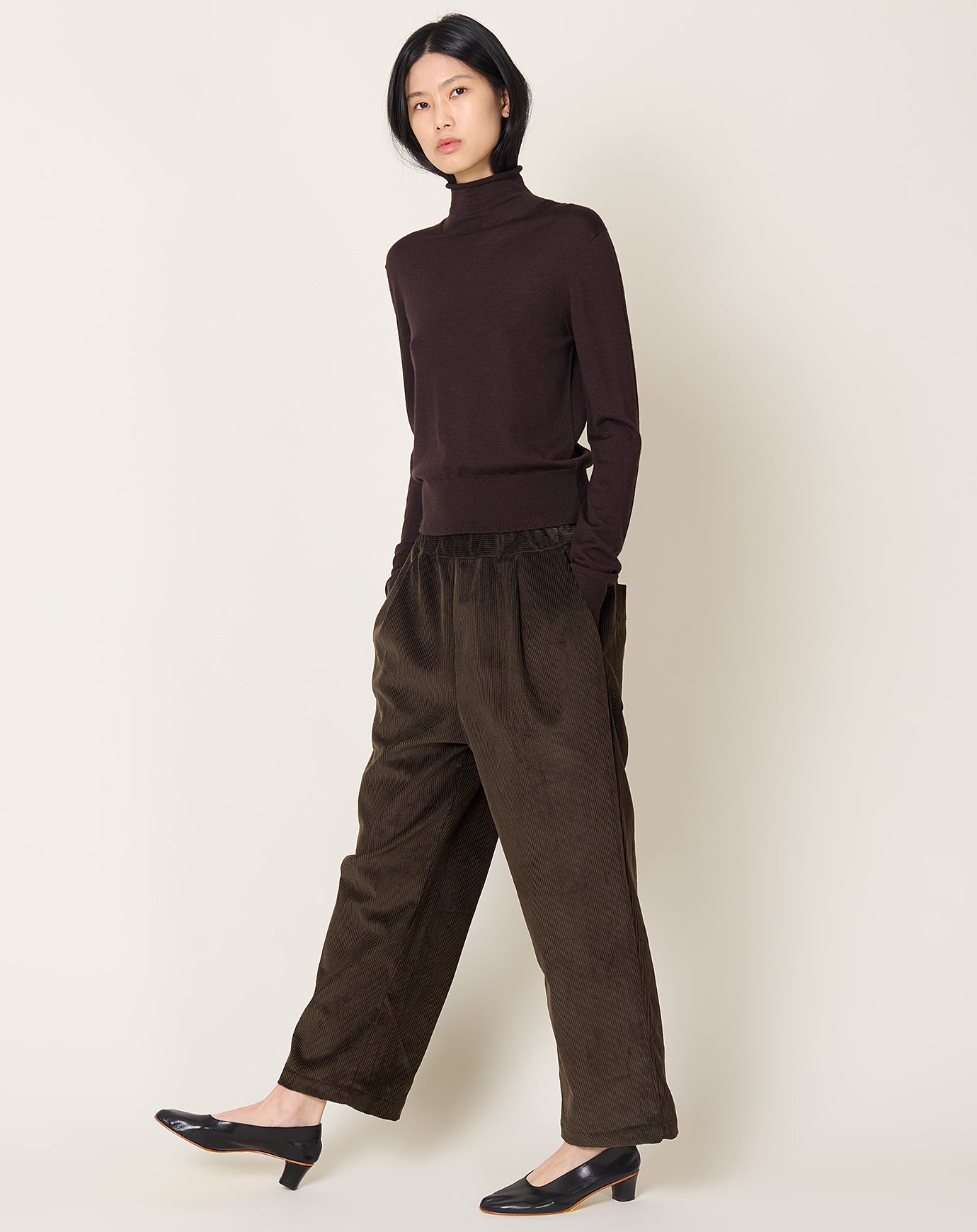 Makie Skylar Straight Pants in Brown Corduroy