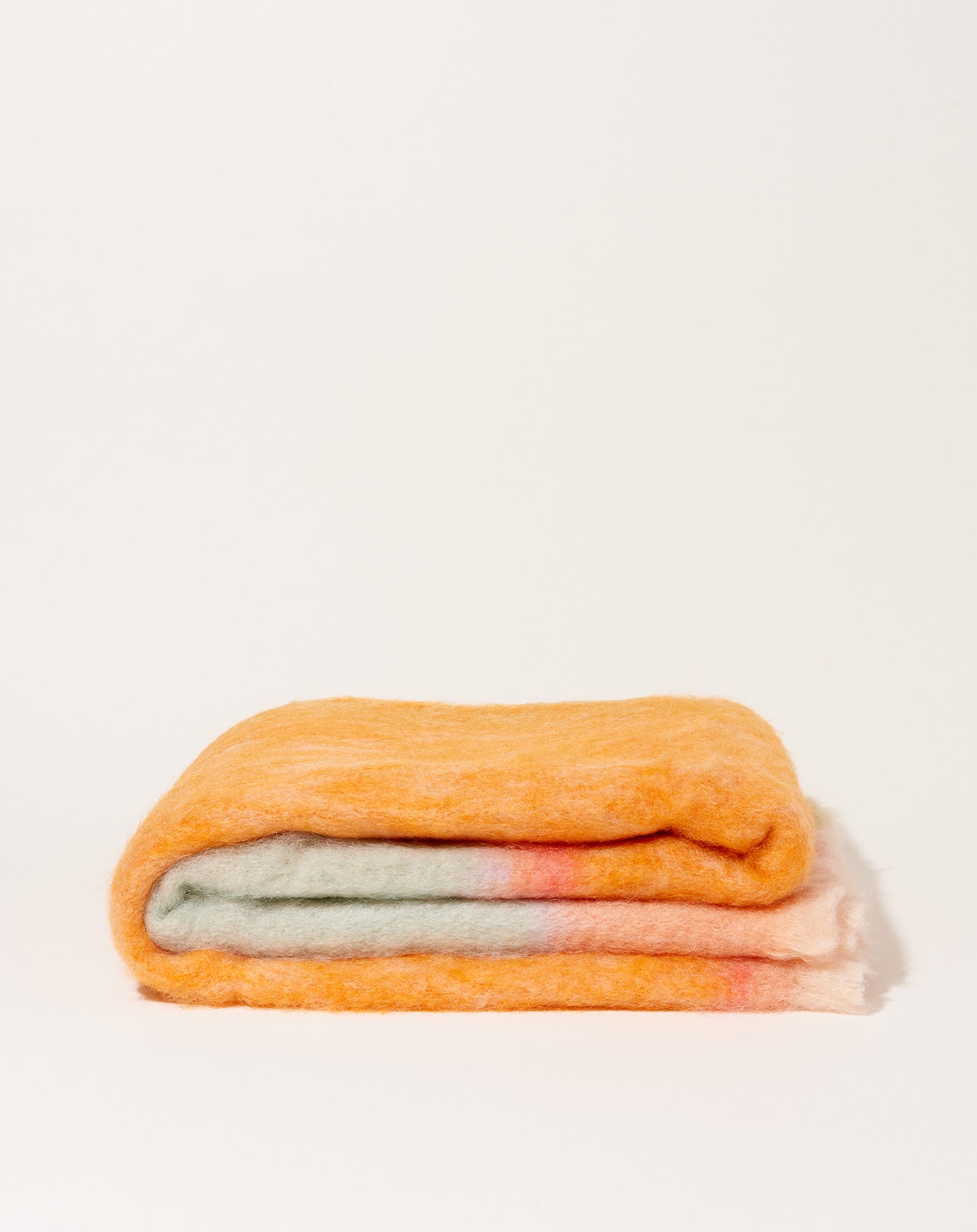 Mantas Ezcaray Mohair Candy Rozco Blanket in Melon
