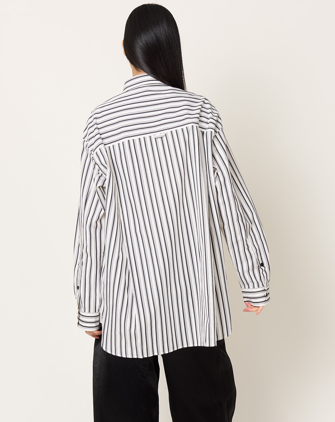Maria McManus A-Line Tunic Shirt in Ivory Stripe