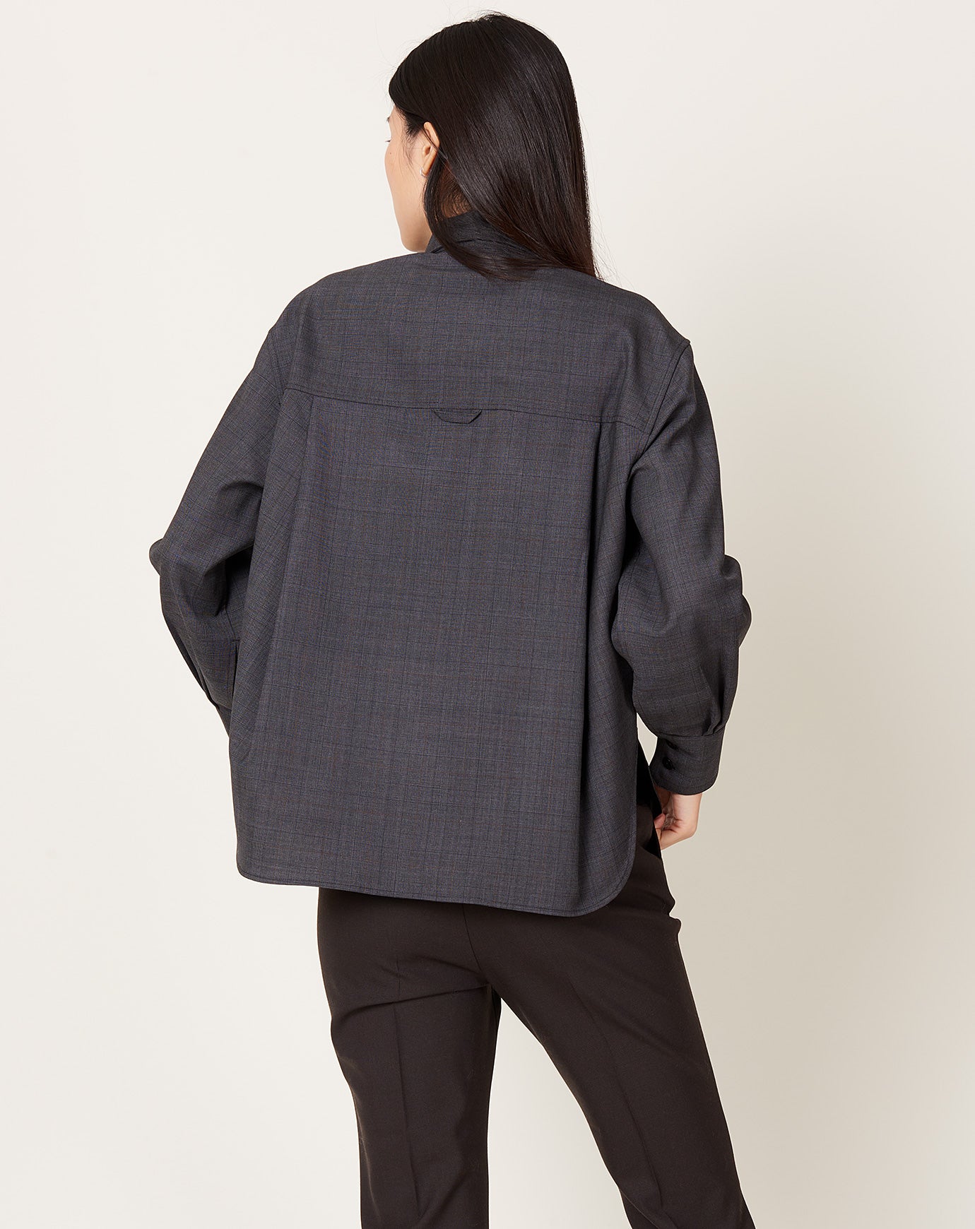 Maria McManus Covered Placket Shirt in Glen Plaid