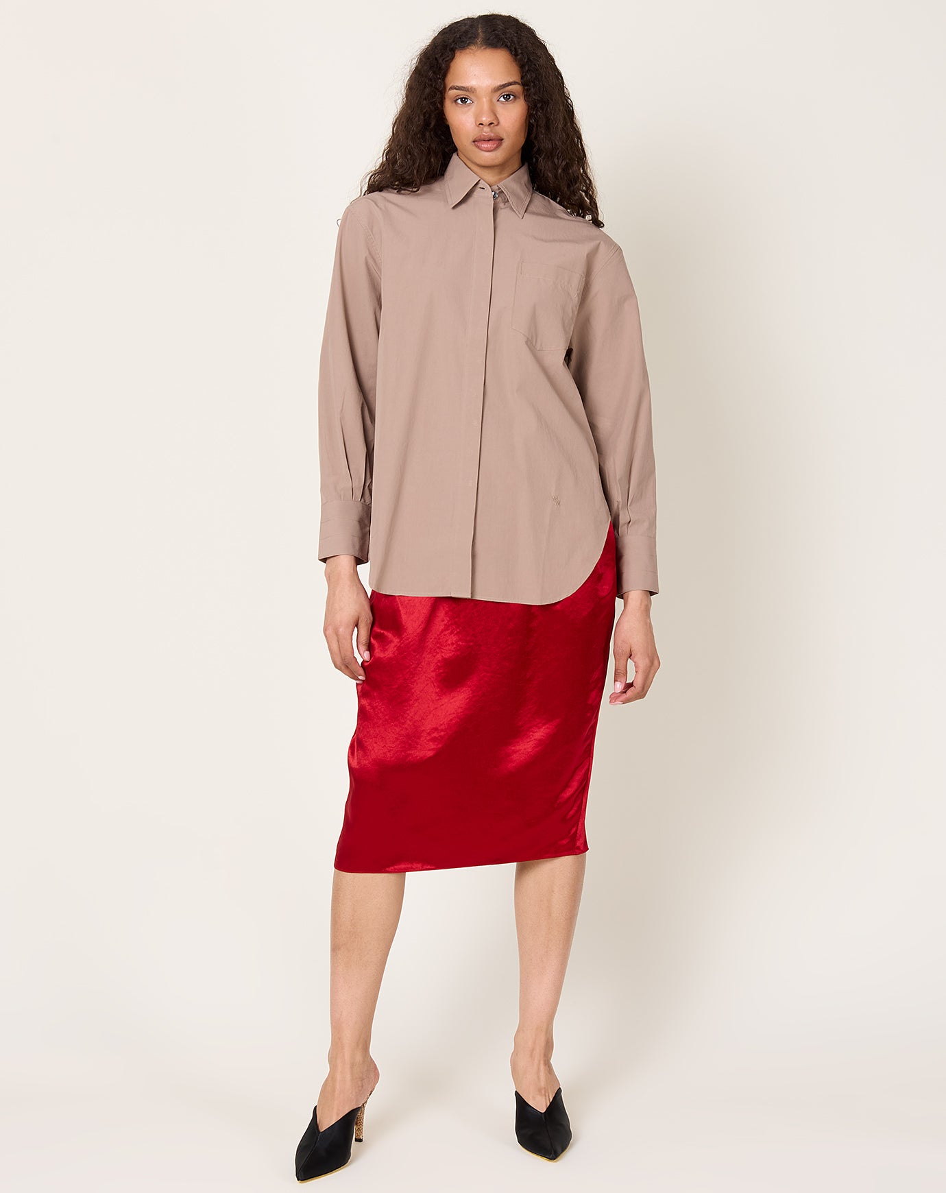 Maria McManus Covered Placket Tunic Shirt in Mouseback